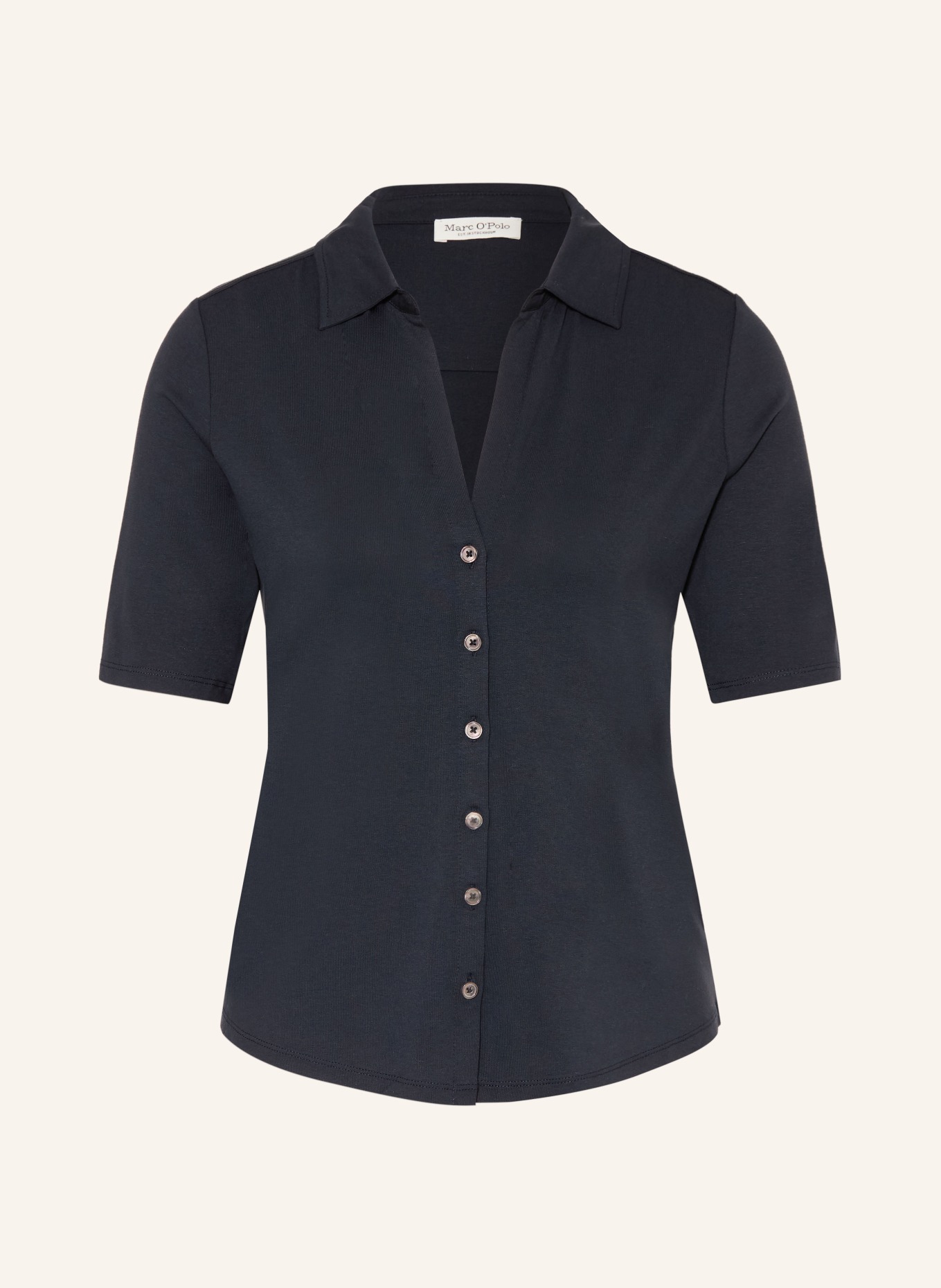 Marc O'Polo jerseyová blůza: TMAVĚ MODRÁ