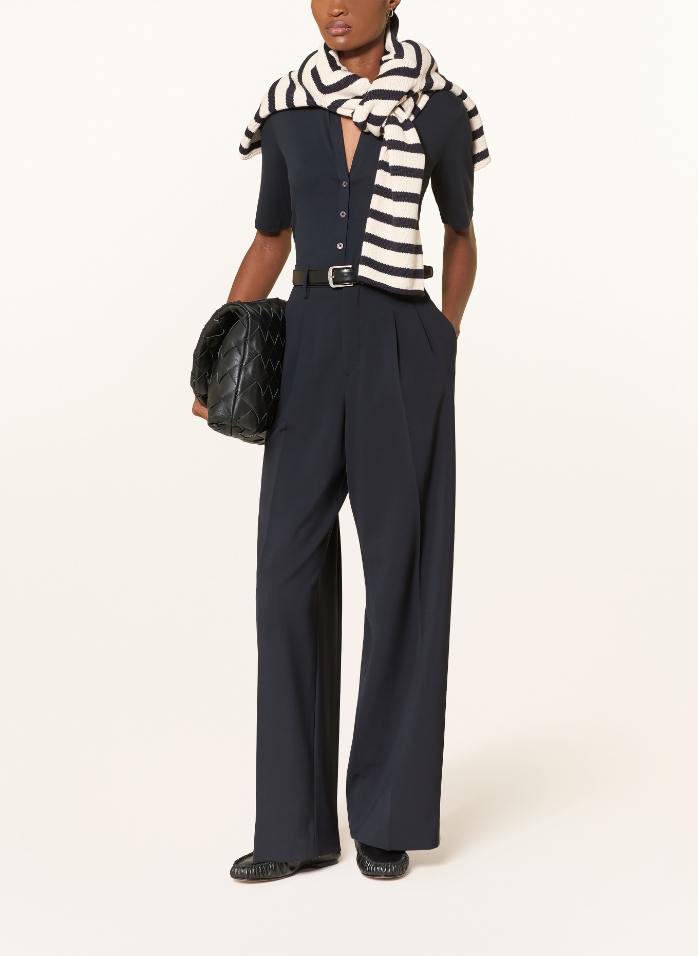 Marc O'Polo jerseyová blůza: TMAVĚ MODRÁ