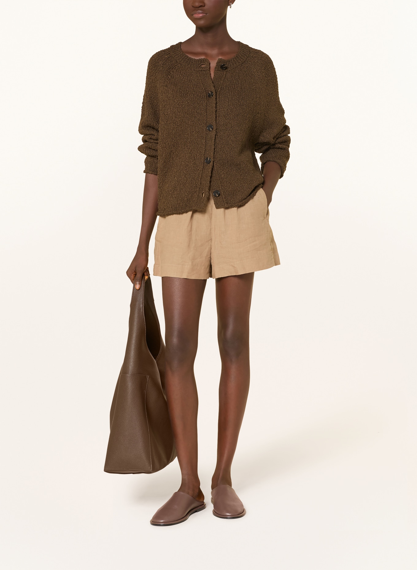 Marc O'Polo cardigan: DARK BROWN