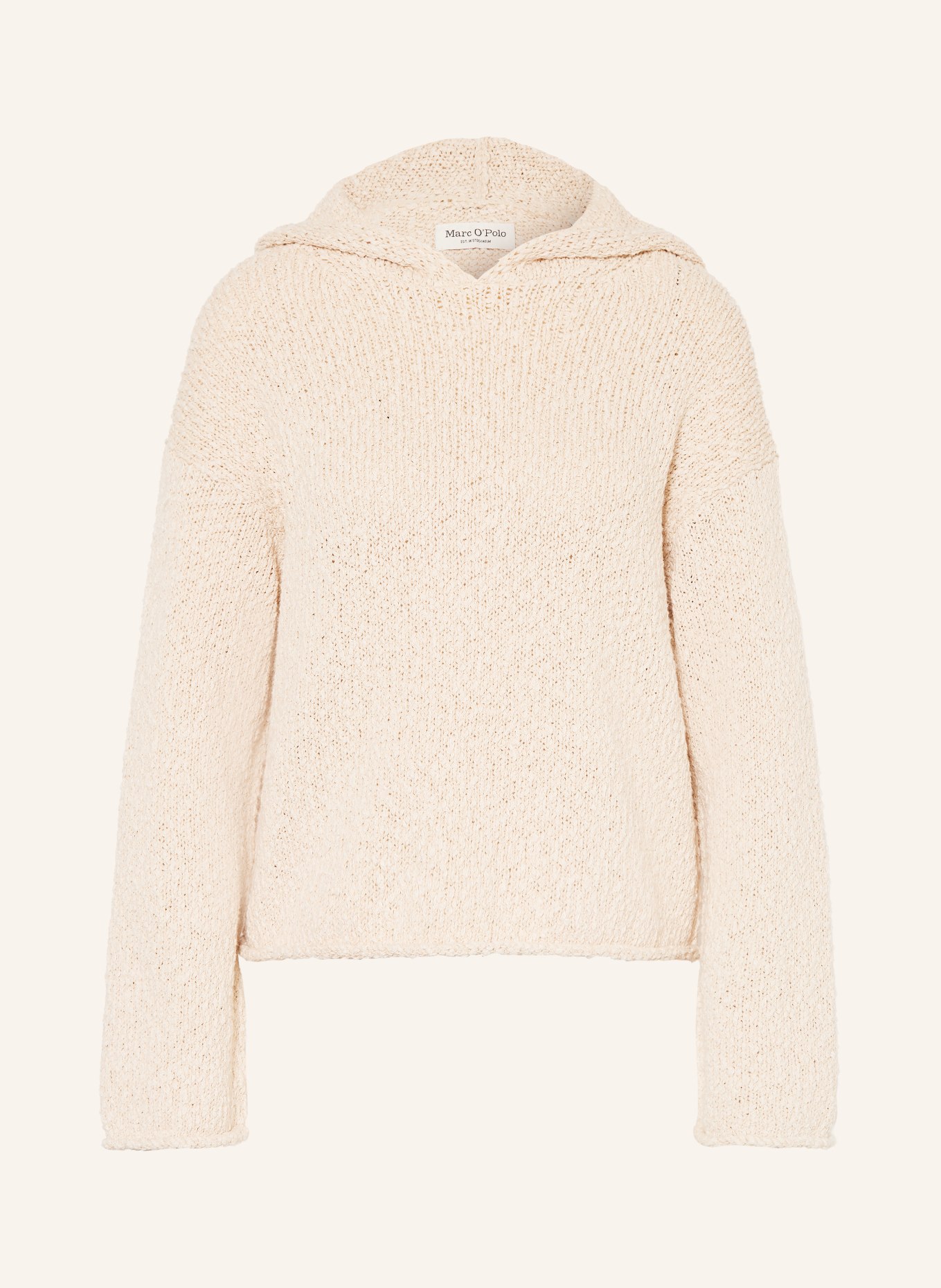 Marc O'Polo Strick-Hoodie: ECRU
