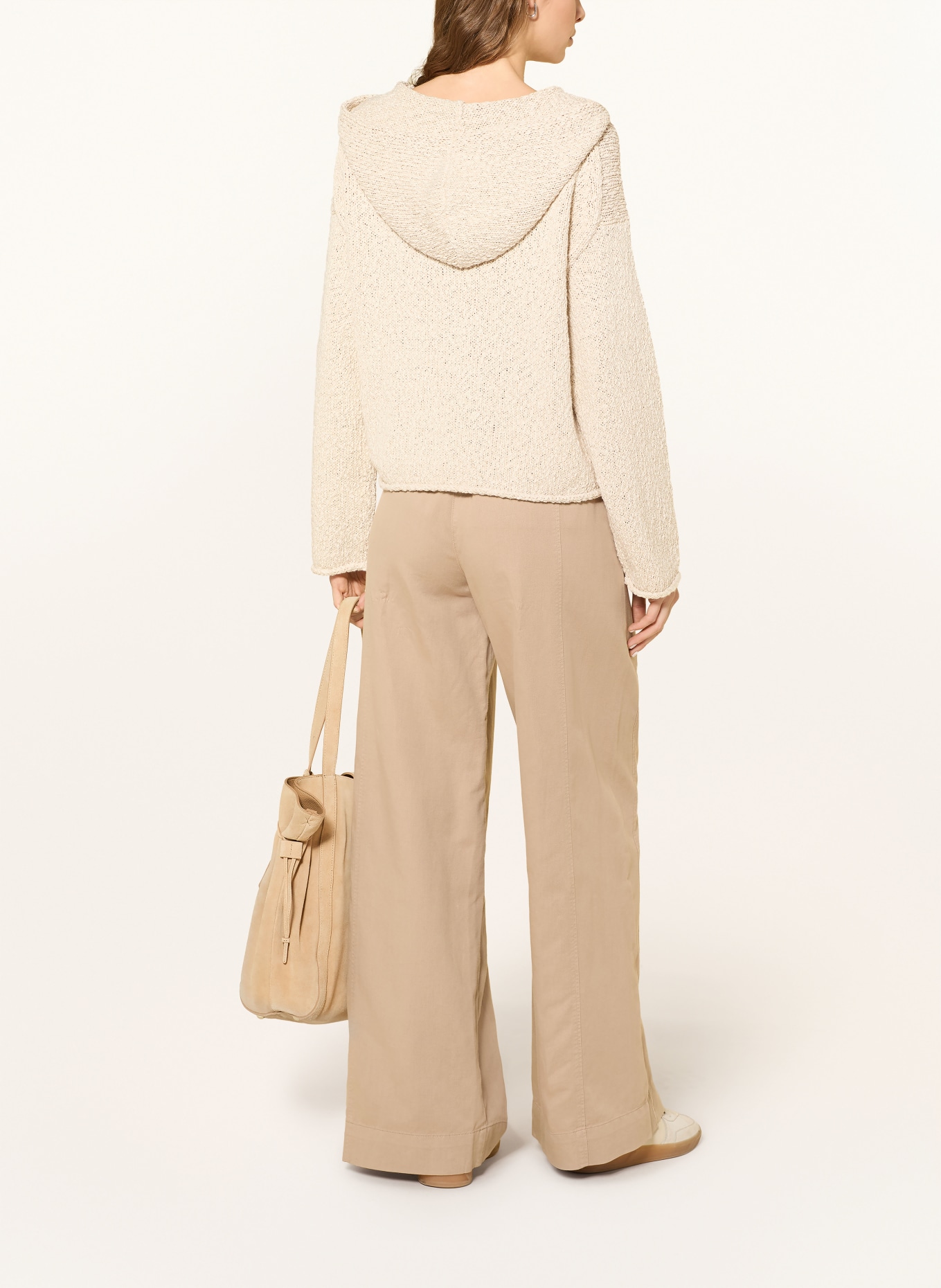 Marc O'Polo Strick-Hoodie: ECRU