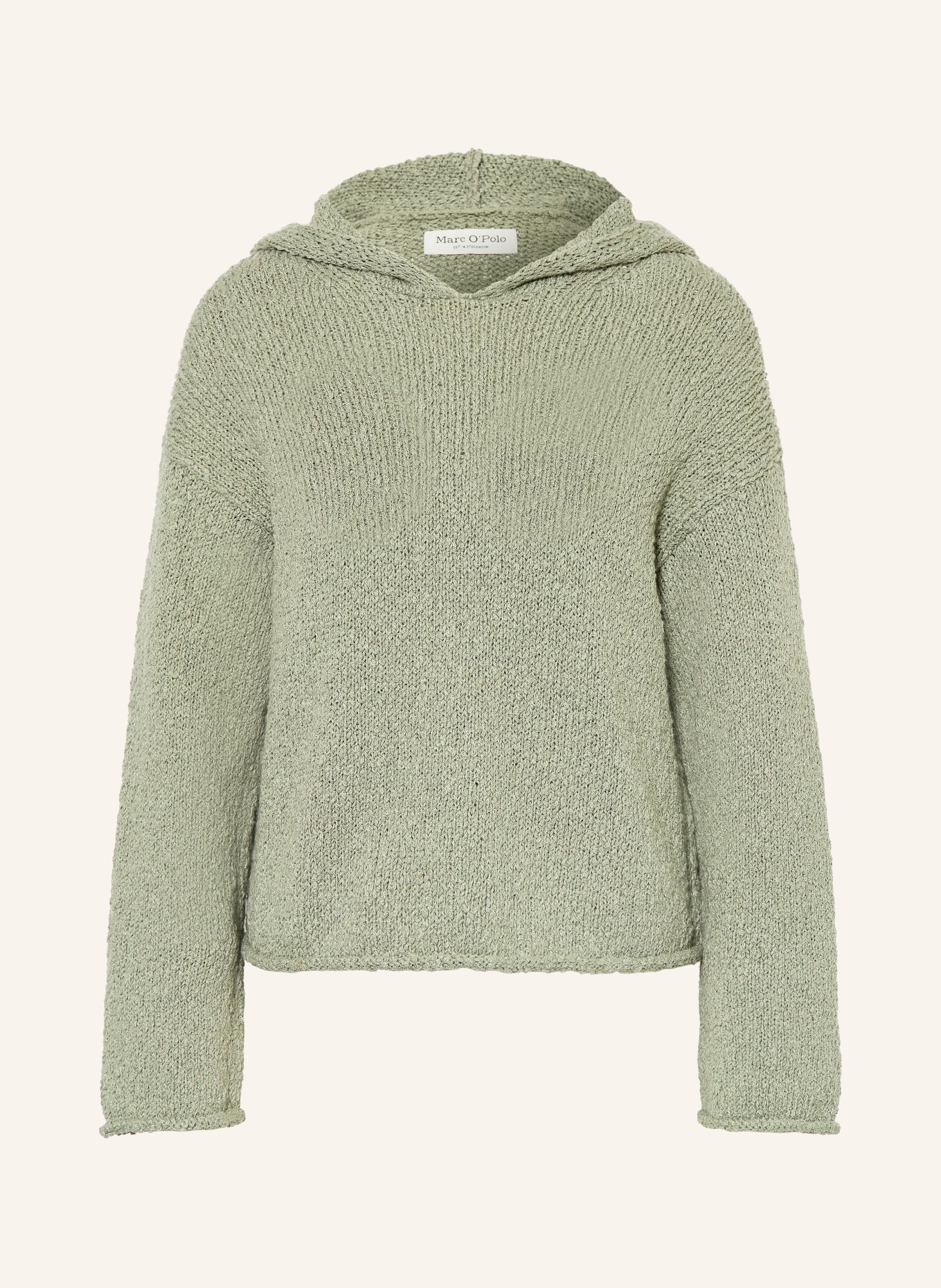 Marc O'Polo Strick-Hoodie: HELLGRÜN