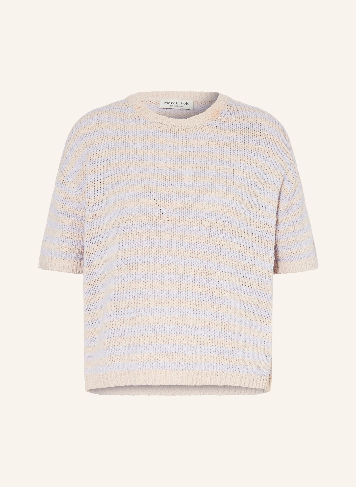 Marc O'Polo koszulka z dzianiny: JASNOCZARY / JASNOFIOLETOWY