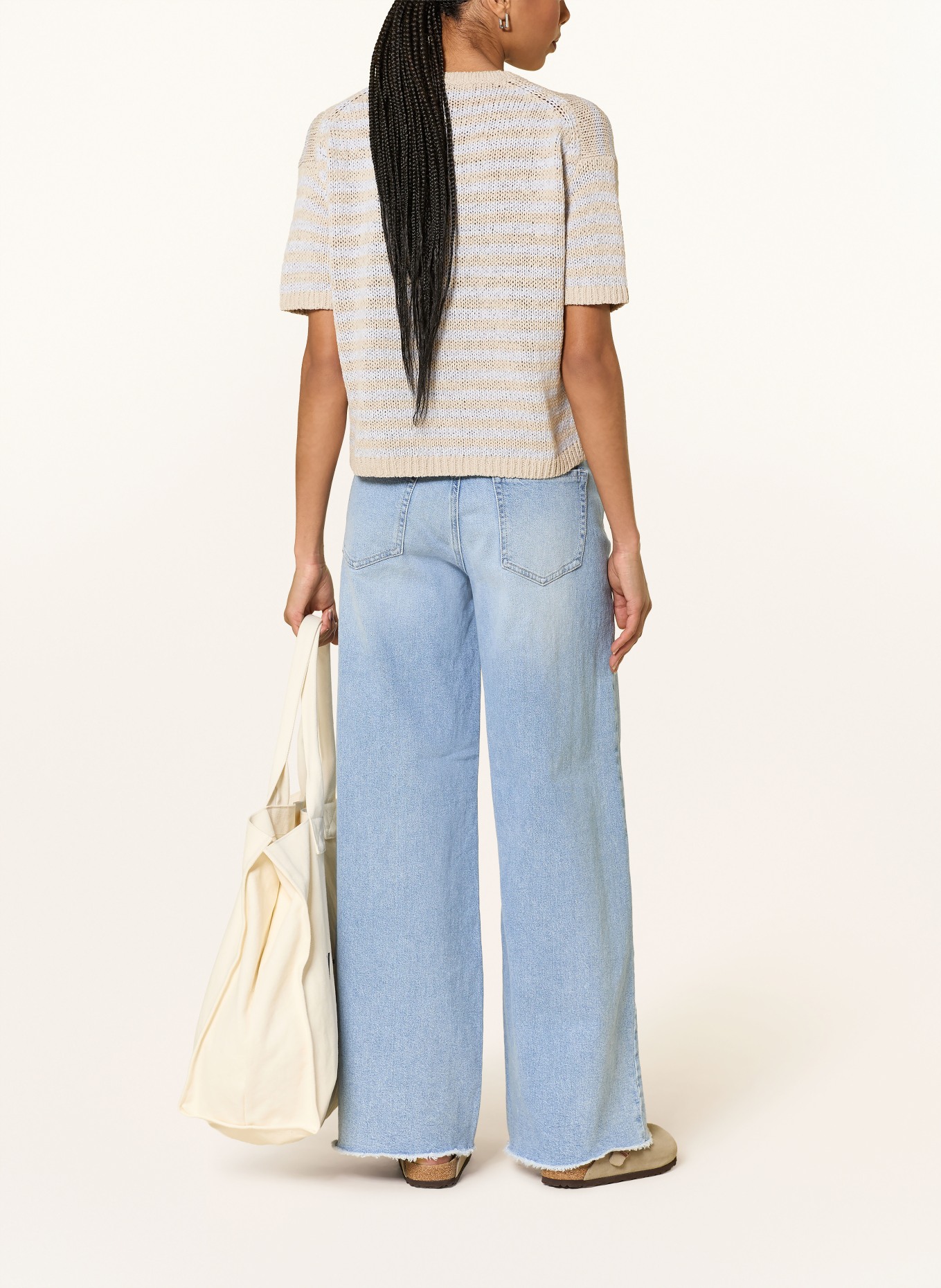 Marc O'Polo koszulka z dzianiny: JASNOCZARY / JASNOFIOLETOWY