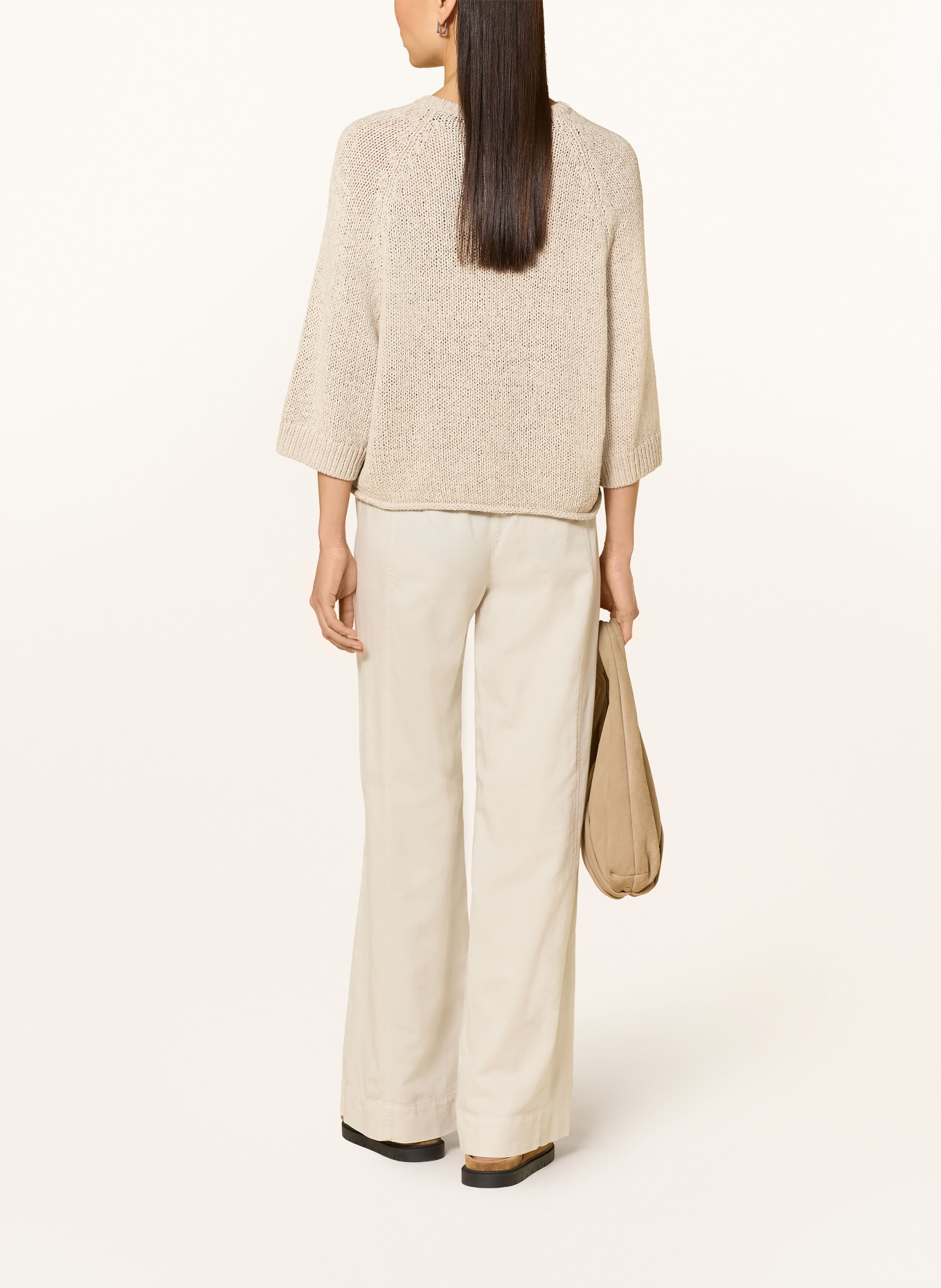 Marc O'Polo Sweter z rękawami 3/4: JASNOBRĄZOWY