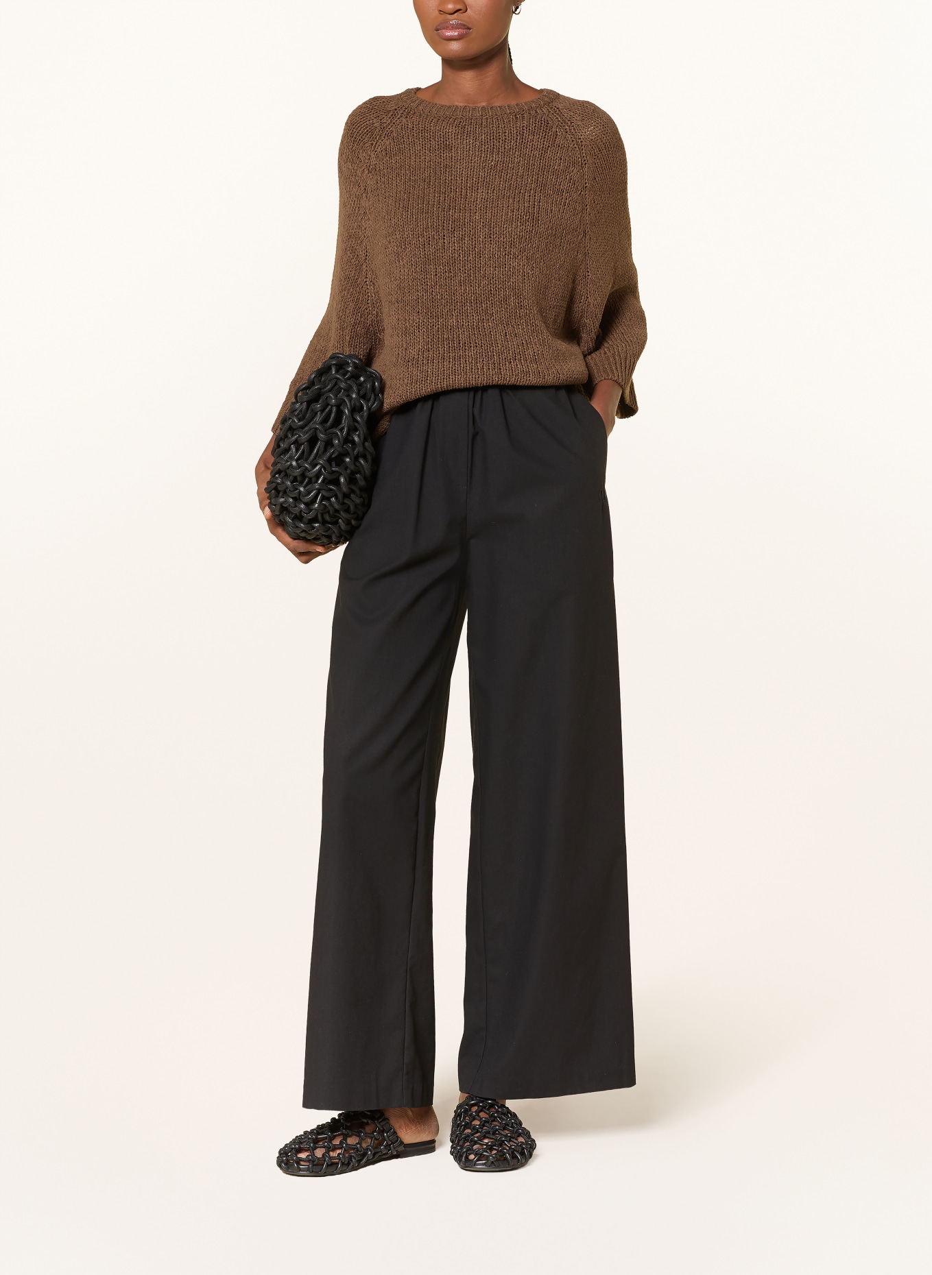 Marc O'Polo Sweter z rękawami 3/4: BRĄZOWY