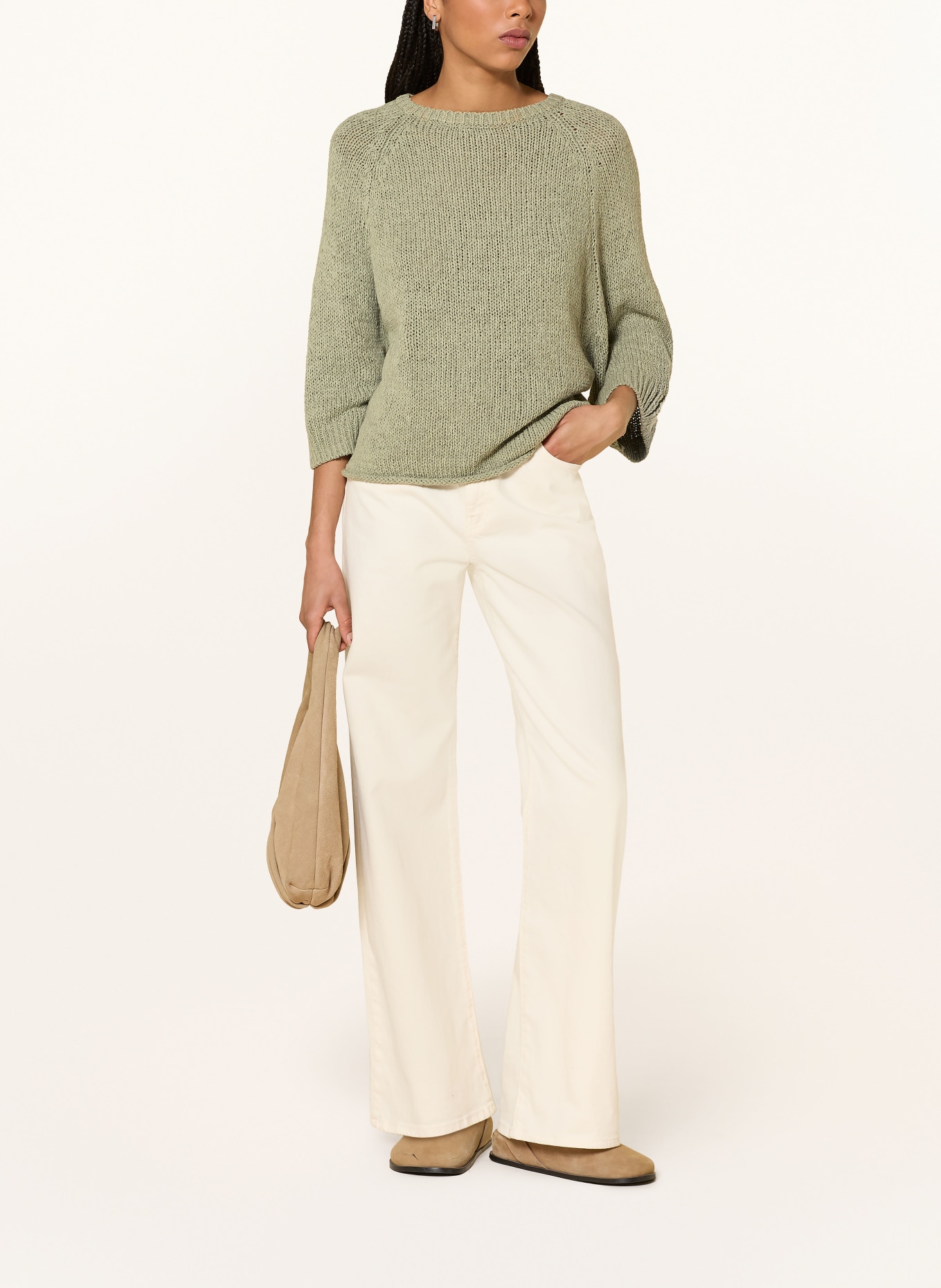 Marc O'Polo Sweter z rękawami 3/4: KHAKI