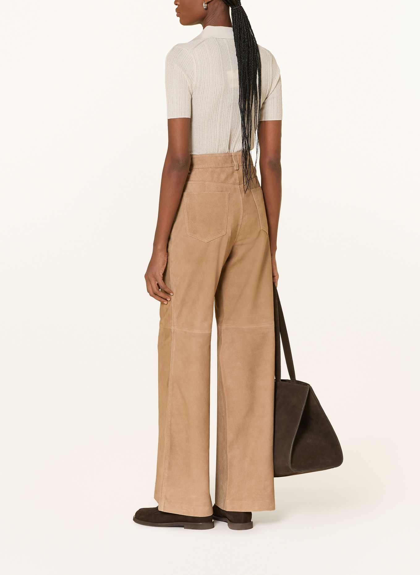 Marc O'Polo Lederhose: HELLBRAUN