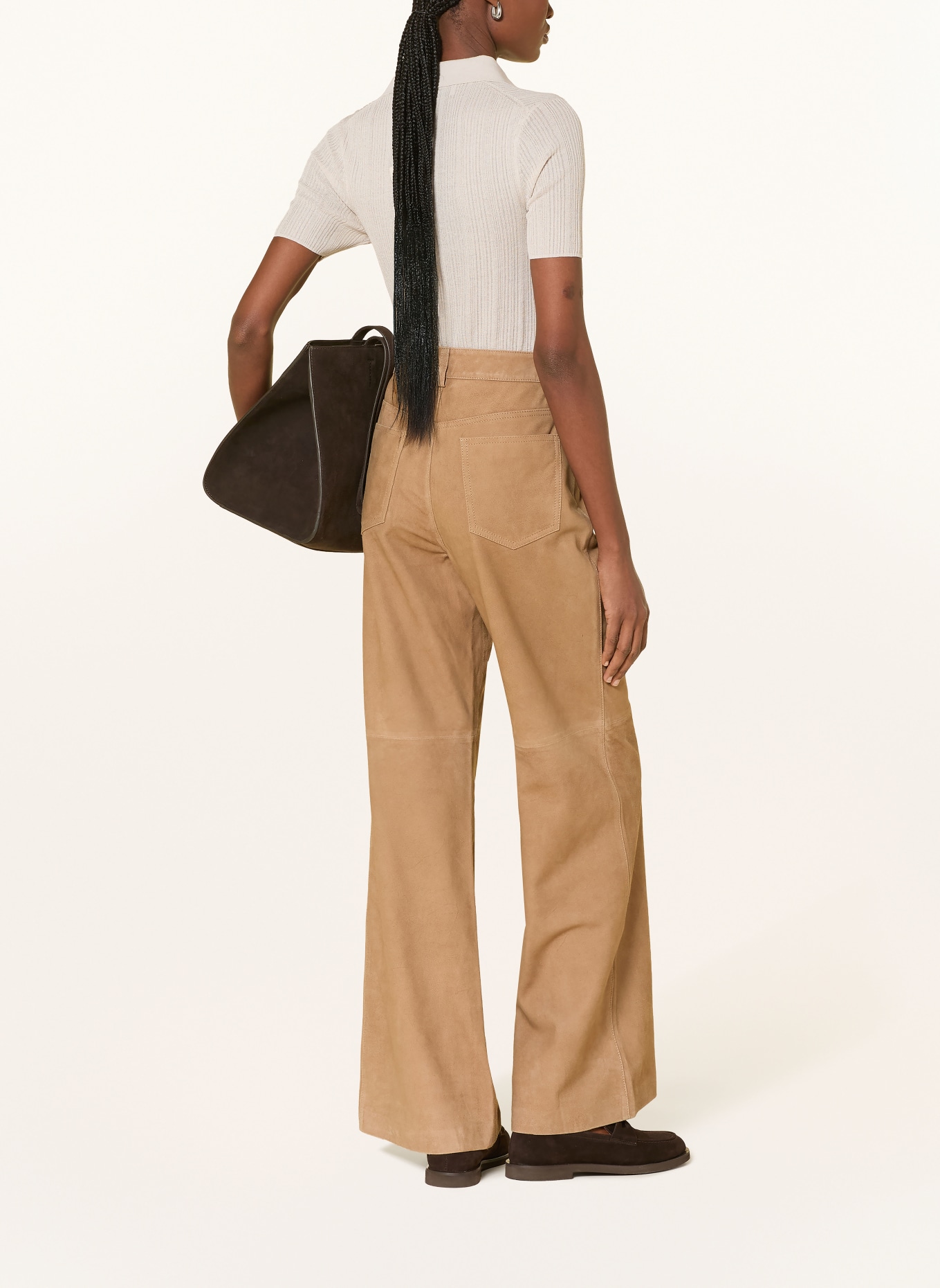 Marc O'Polo Strick-Poloshirt: HELLBRAUN