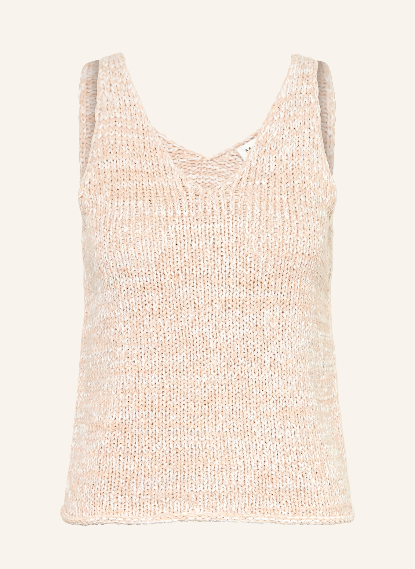 Marc O'Polo Stricktop: BEIGE / WEISS