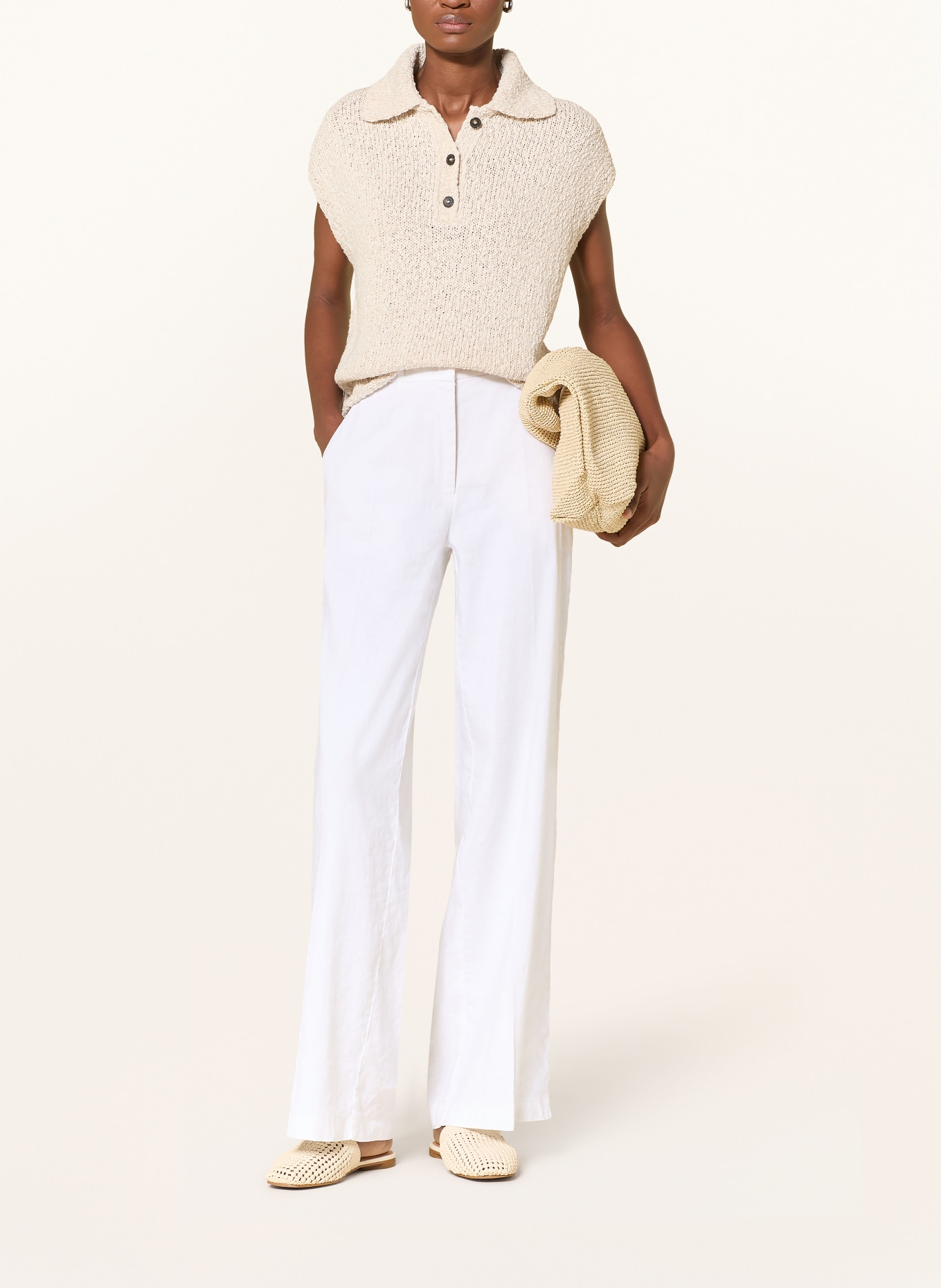 Marc O'Polo sweter bez rękawów: ECRU