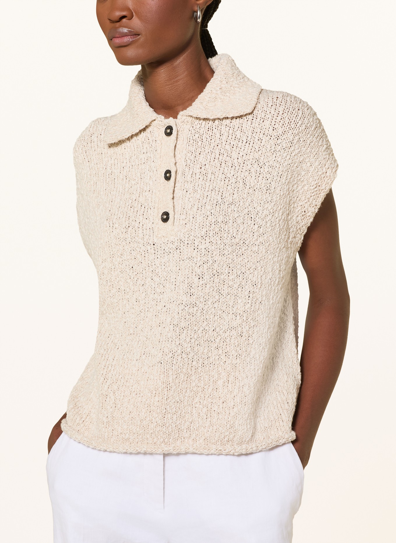 Marc O'Polo sweter bez rękawów: ECRU