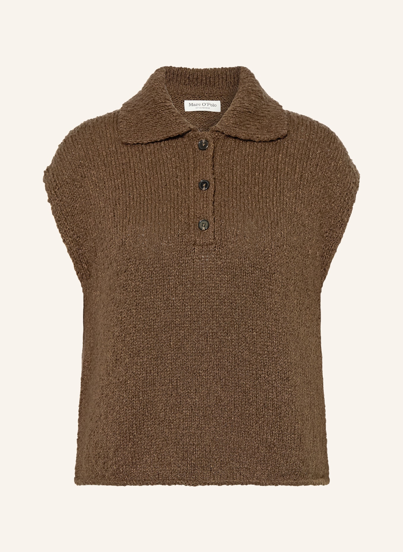 Marc O'Polo sleeveless sweater: DARK BROWN