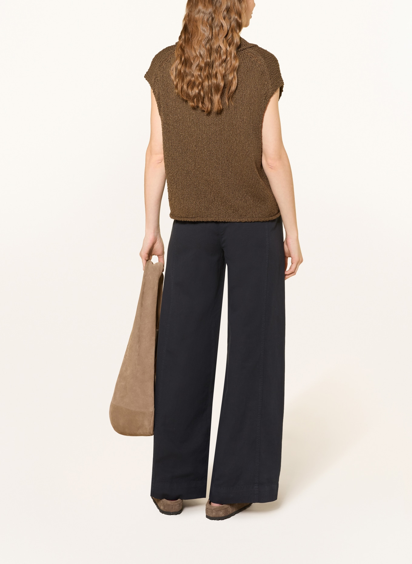Marc O'Polo sleeveless sweater: DARK BROWN