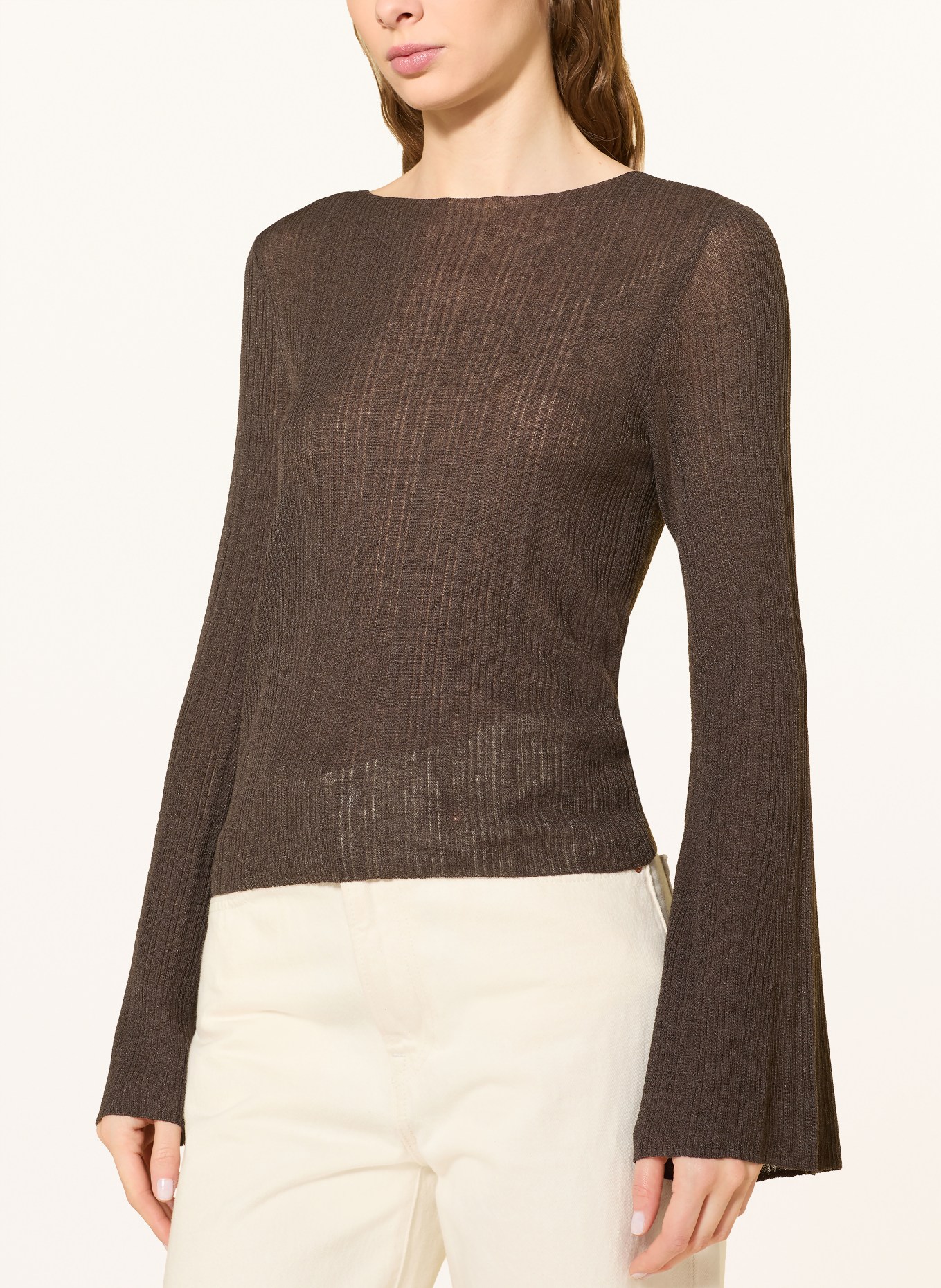 Marc O'Polo sweter: CIEMNOBRĄZOWY