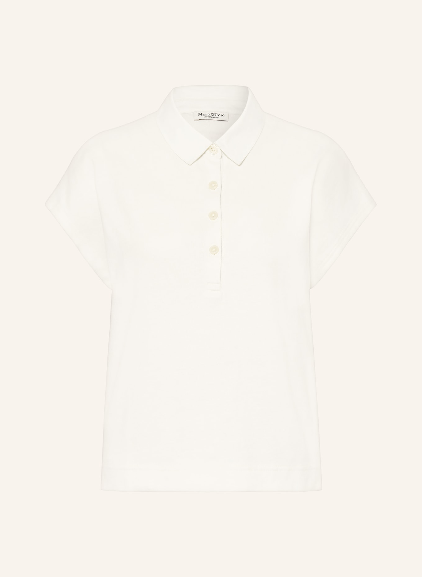 Marc O'Polo knitted polo shirt: ECRU