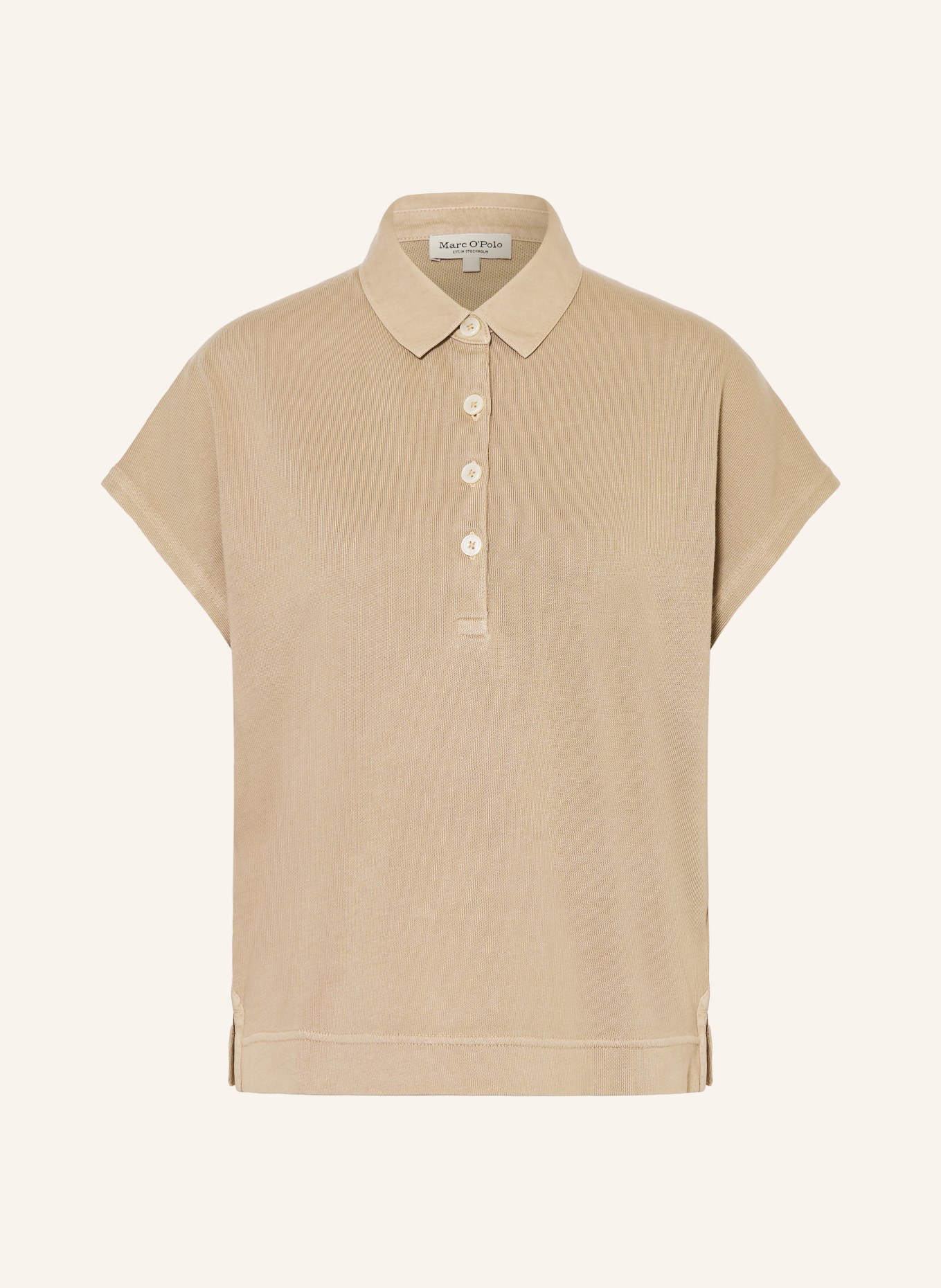 Marc O'Polo knitted polo shirt: BEIGE