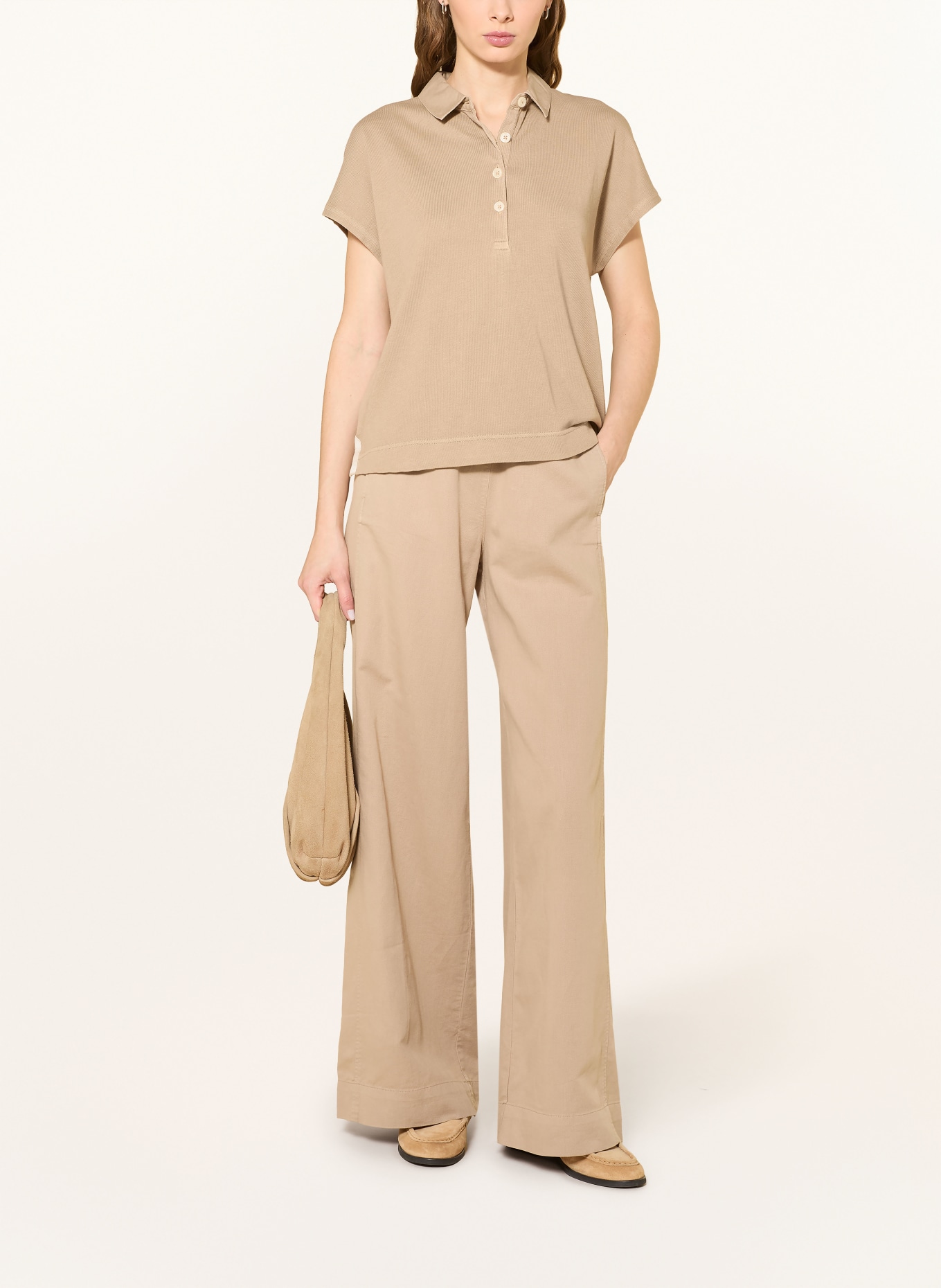 Marc O'Polo knitted polo shirt: BEIGE