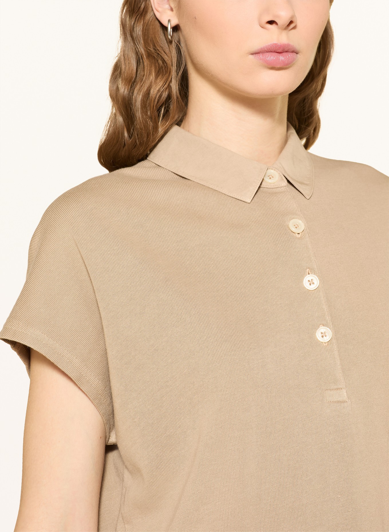 Marc O'Polo knitted polo shirt: BEIGE
