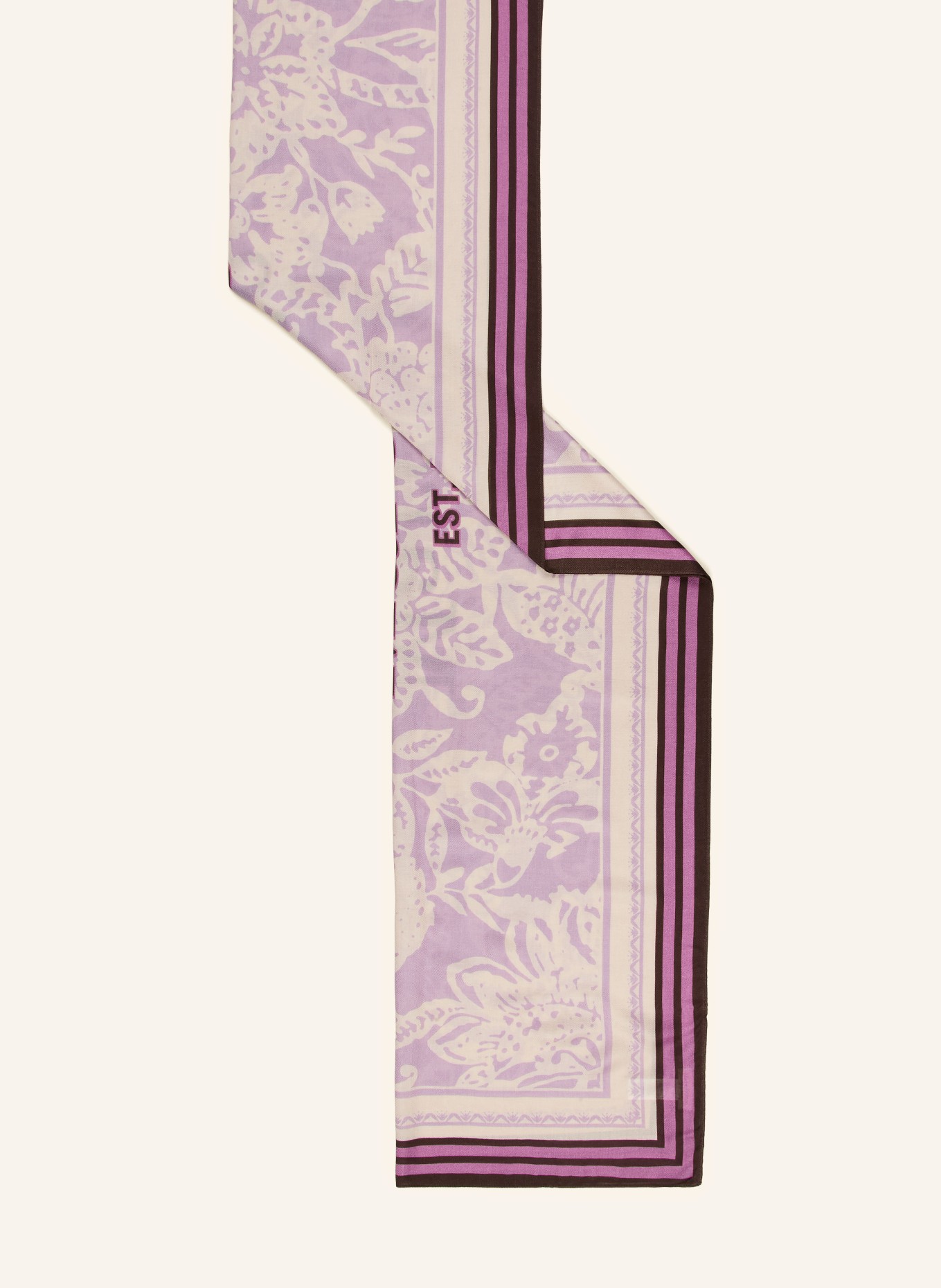 Marc O'Polo Schal: HELLLILA / DUNKELBRAUN / CREME