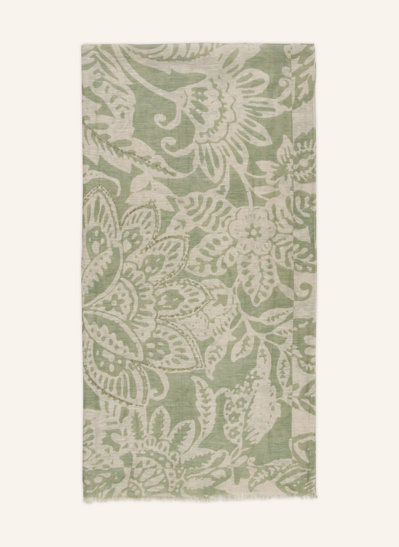 Marc O'Polo Sjaal met linnen: LICHTGROEN / GROEN