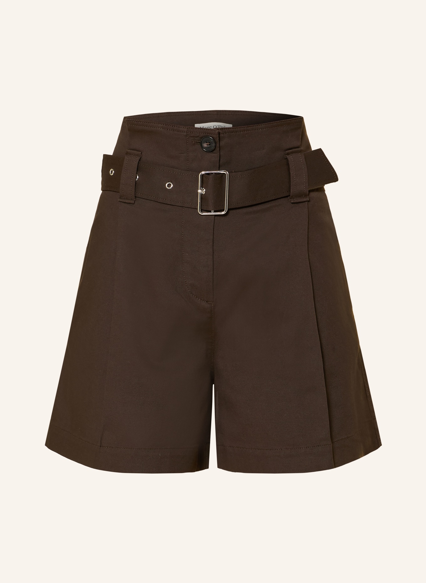 Marc O'Polo Paperbag-Shorts: DUNKELBRAUN
