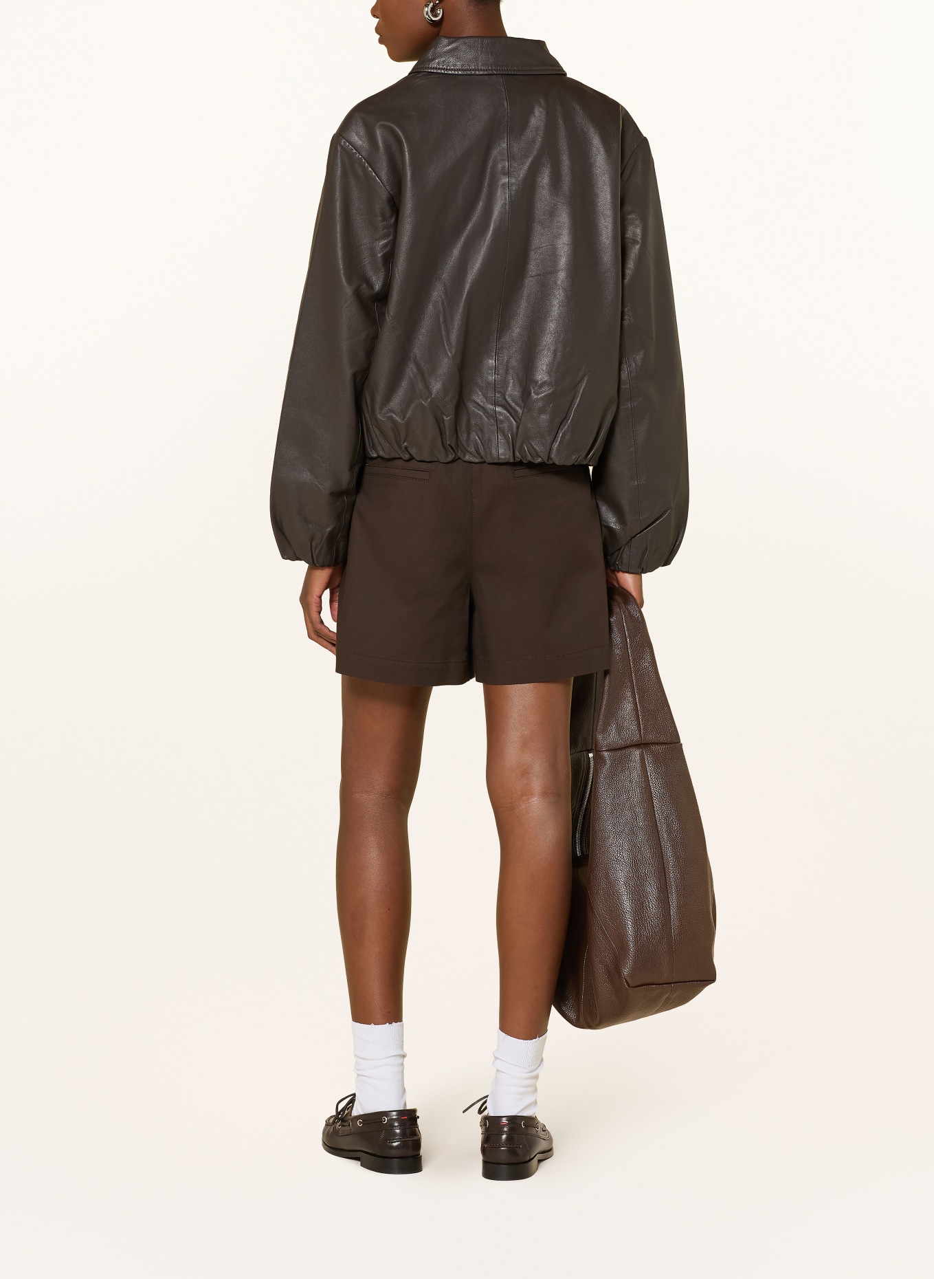 Marc O'Polo Paperbag-Shorts: DUNKELBRAUN
