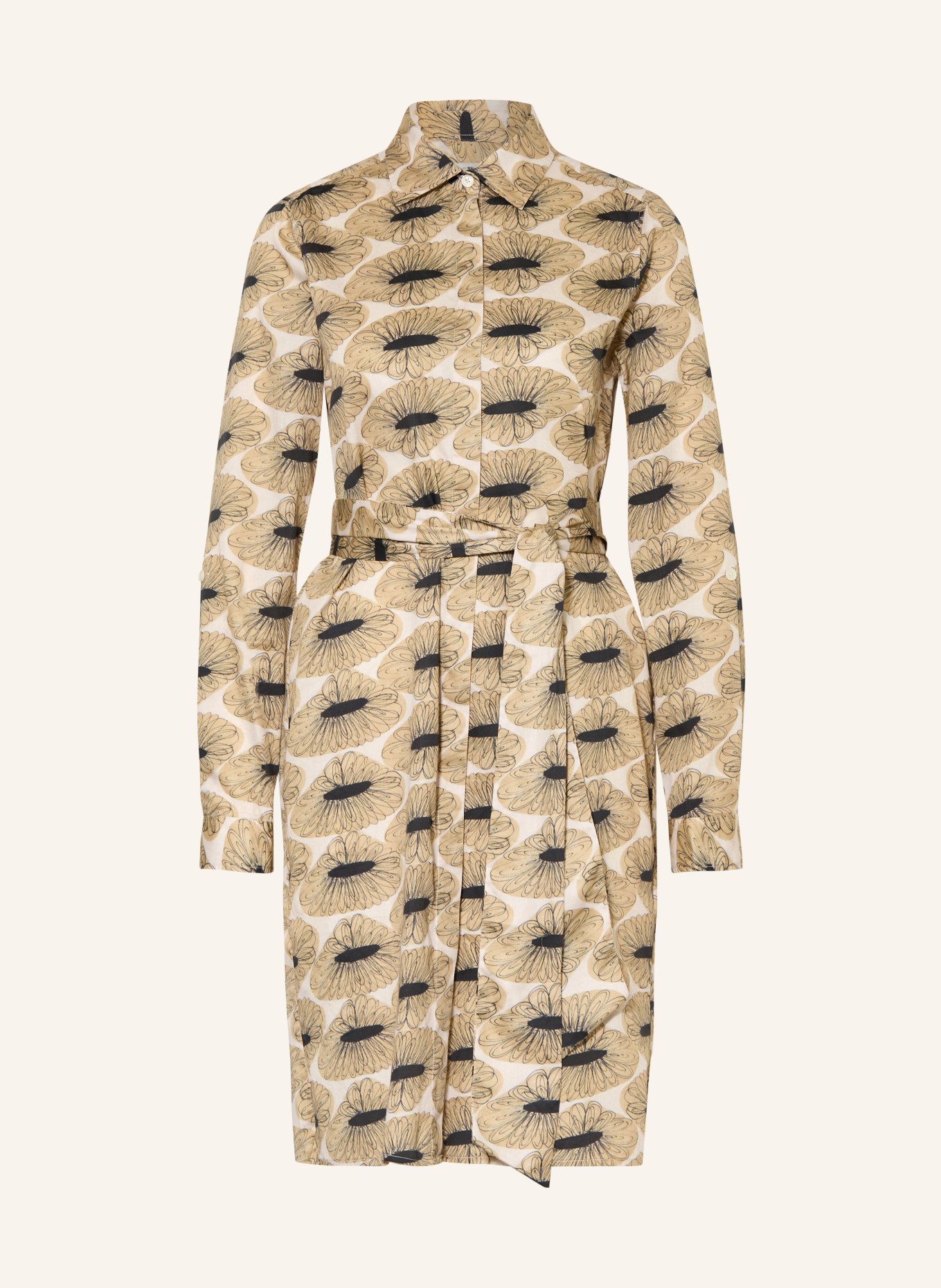 0039 ITALY Košilové šaty GRACIA: BÉŽOVÁ / REŽNÁ / ČERNÁ