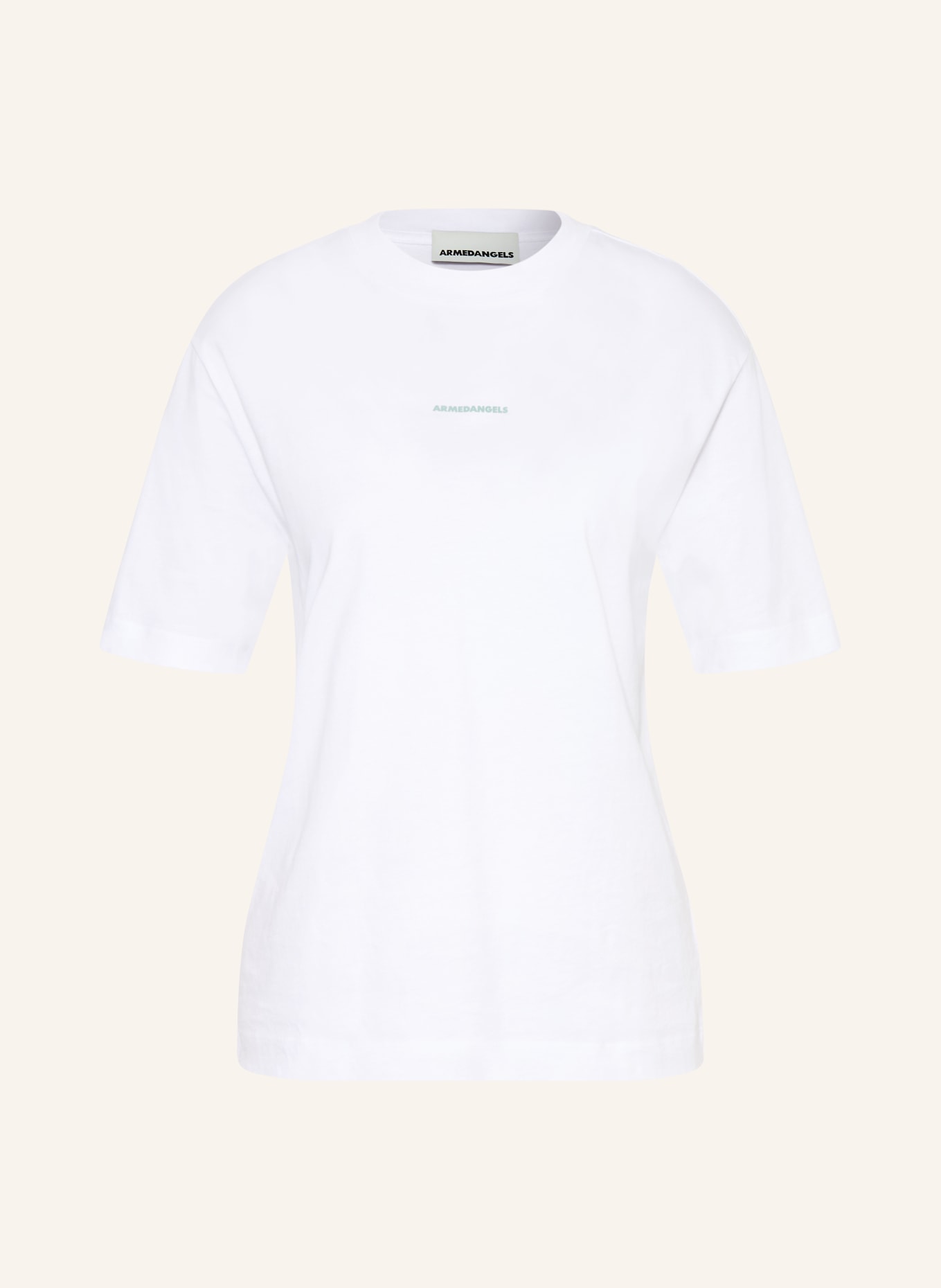 ARMEDANGELS T-shirt TARJAA: WIT / LICHTGROEN / LICHTBLAUW