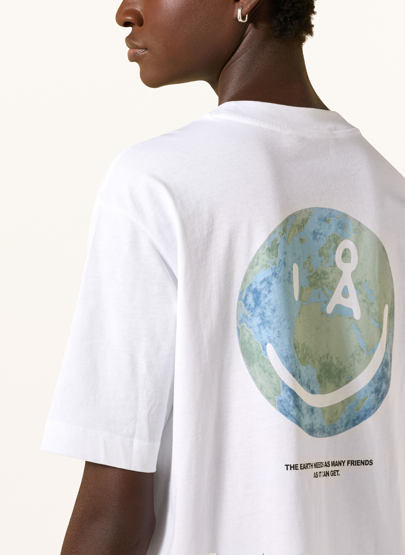 ARMEDANGELS T-shirt TARJAA: WIT / LICHTGROEN / LICHTBLAUW