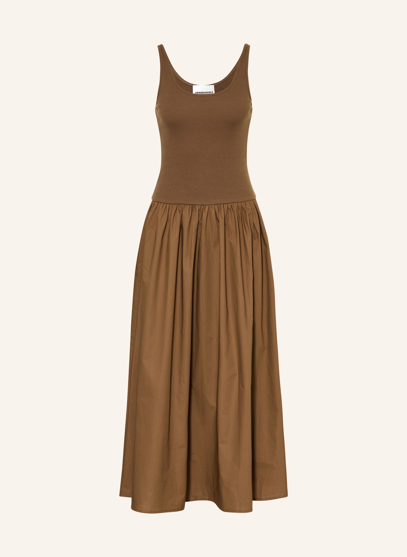 ARMEDANGELS Kleid im Materialmix: OLIV