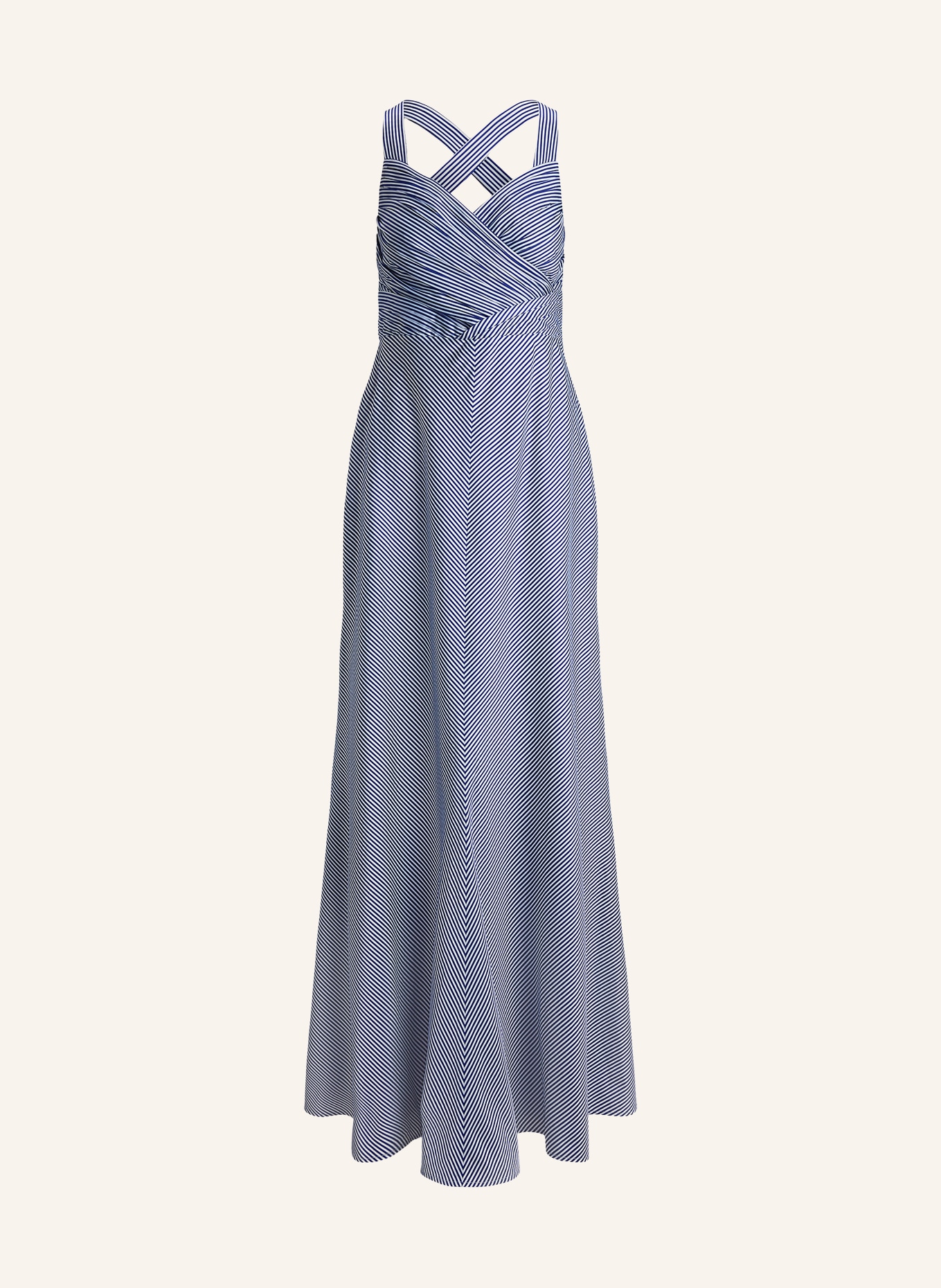 LAUREN RALPH LAUREN Kleid OKELLO: BLAU / WEISS