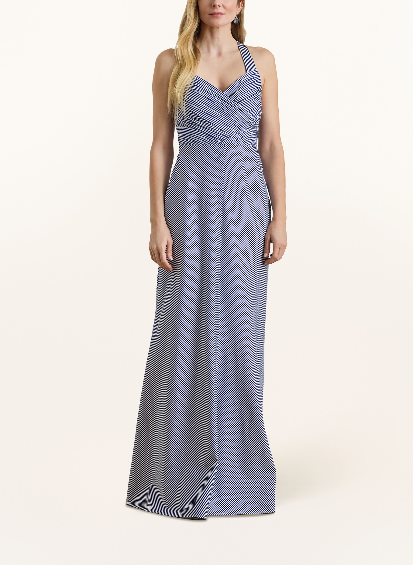LAUREN RALPH LAUREN Kleid OKELLO: BLAU / WEISS