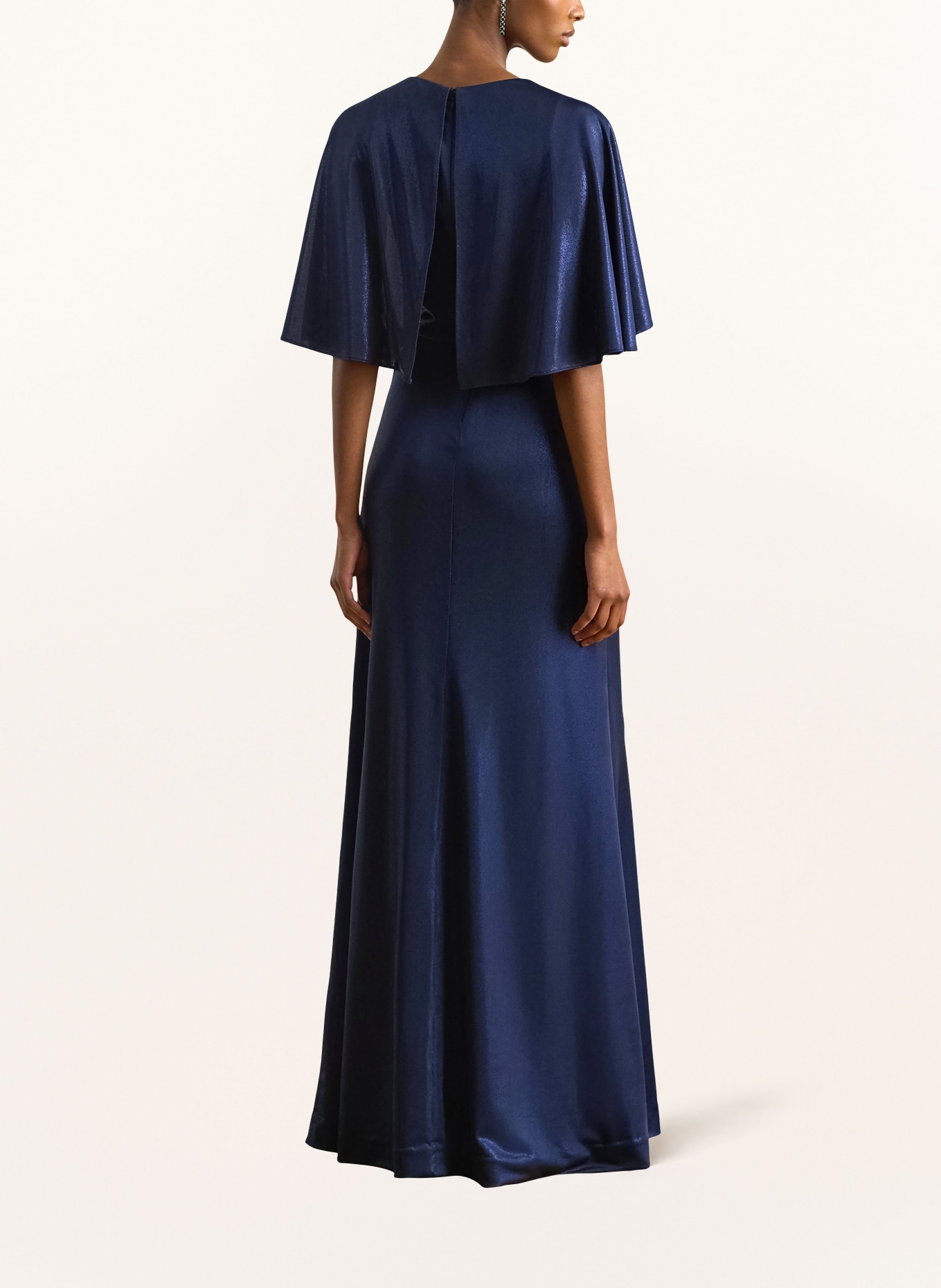 LAUREN RALPH LAUREN Abendkleid PHINYA mit Glitzergarn: DUNKELBLAU
