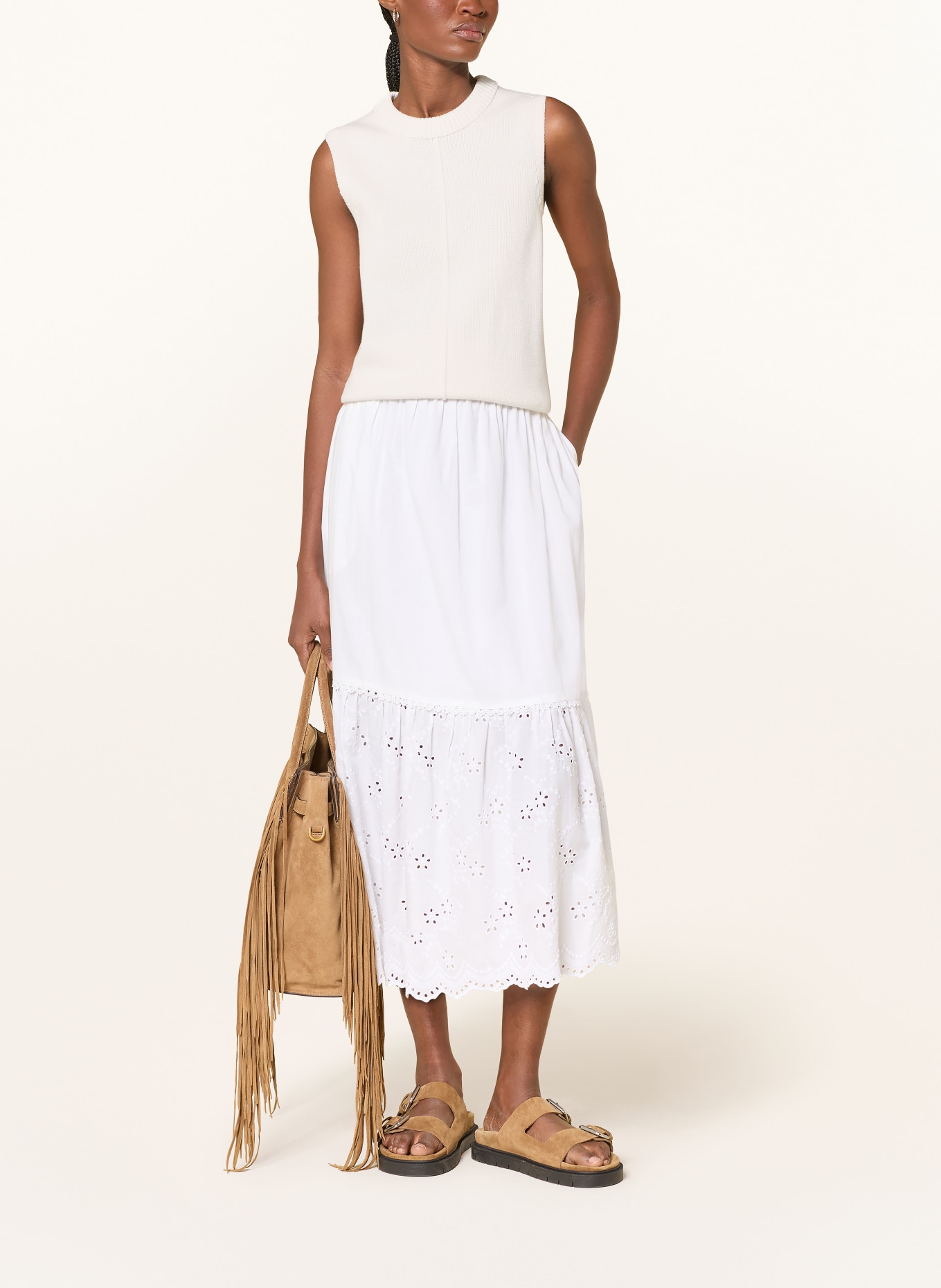 Barbour knit top: WHITE