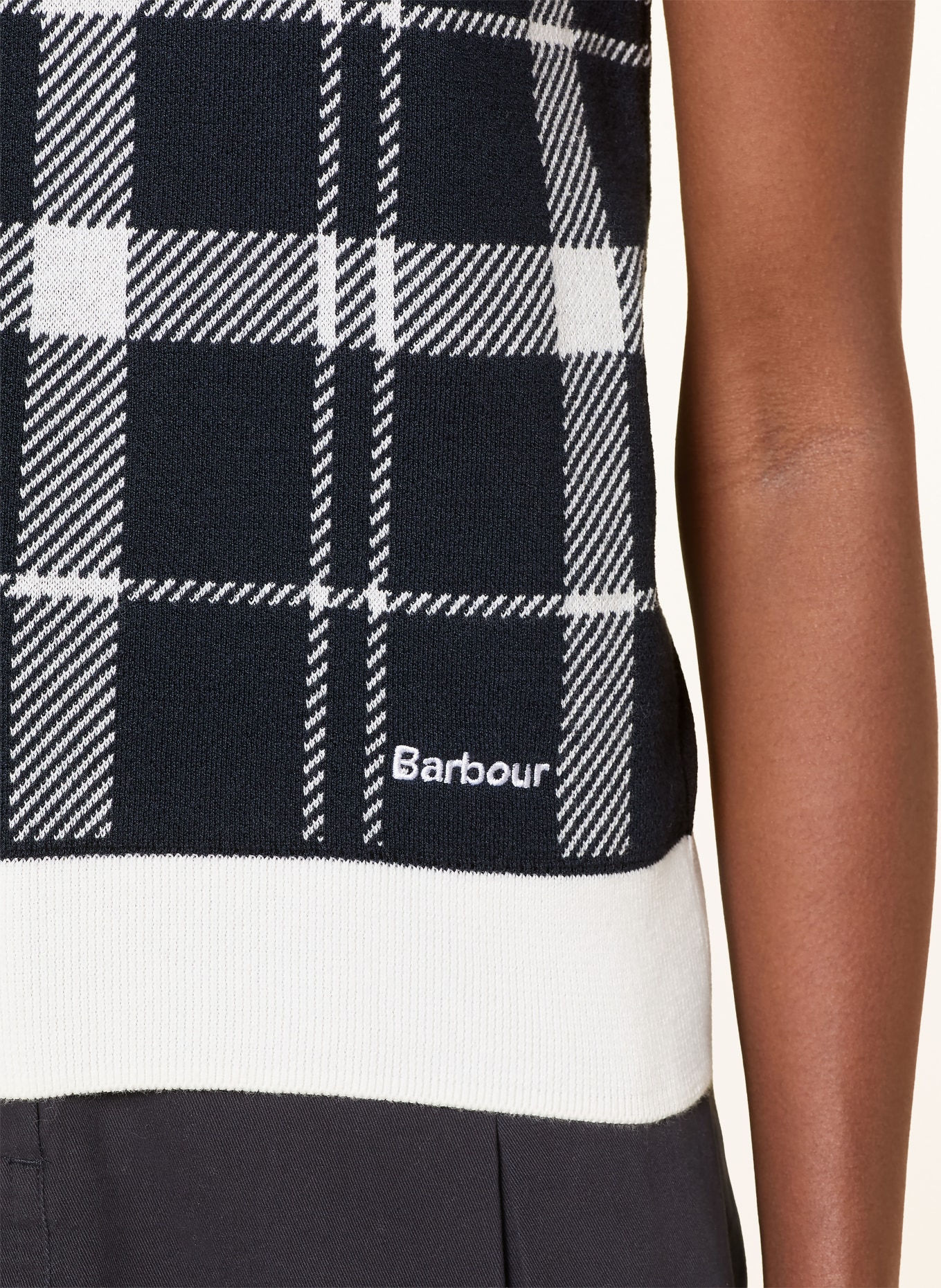Barbour Tröja ALLERDALE: MÖRKBLÅ / VIT