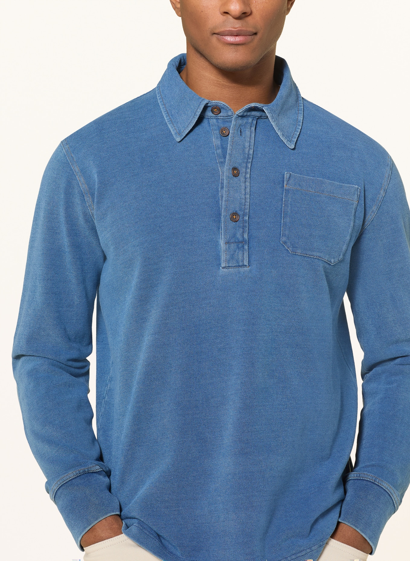 GANT Piqué-Poloshirt: BLAUGRAU