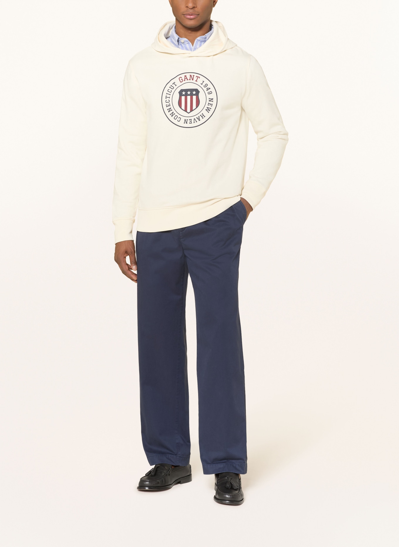 GANT Chino Relaxed Fit: TMAVĚ MODRÁ