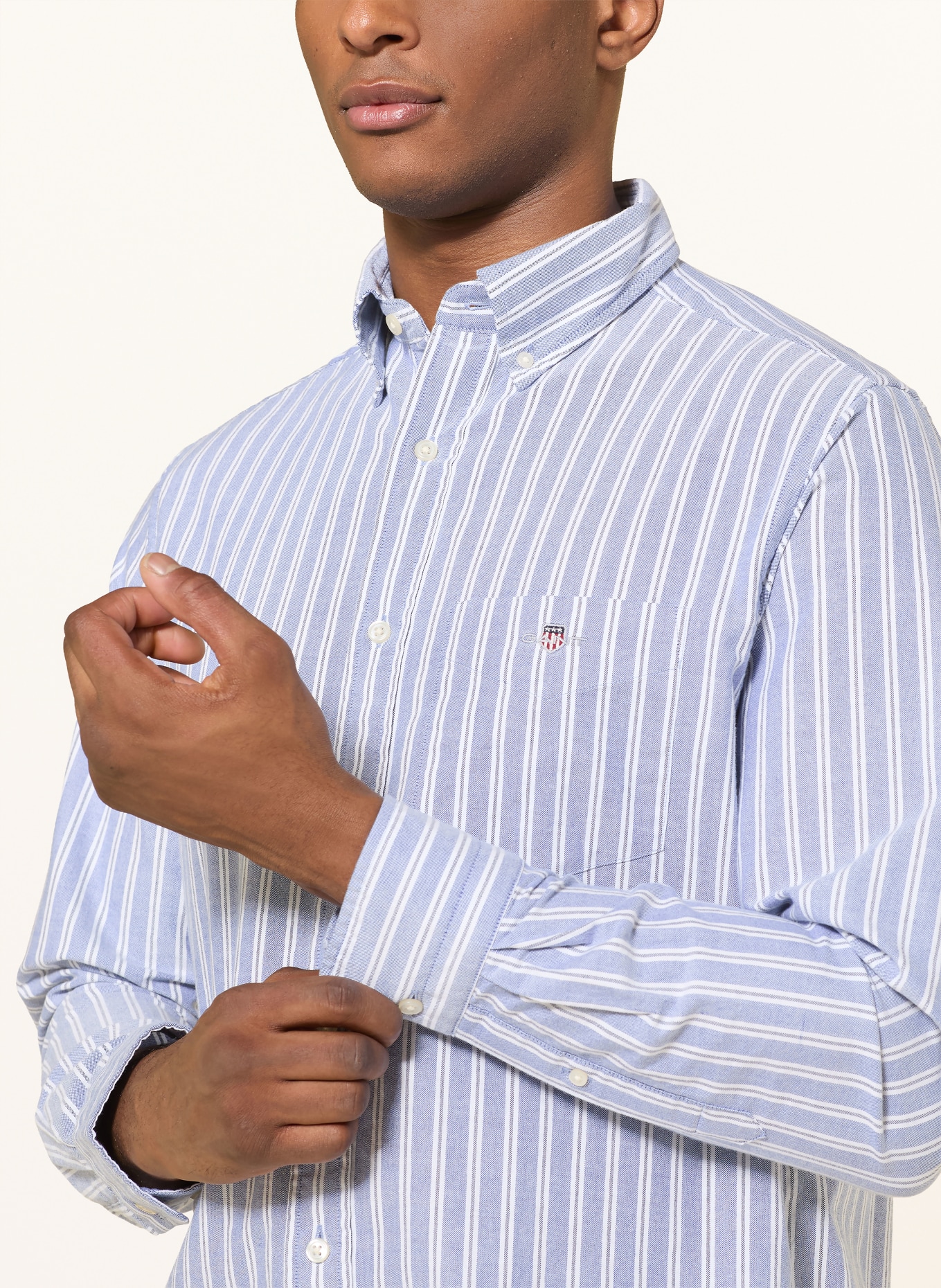 GANT Chemise Oxford coupe classique: BLEU CLAIR / BLANC