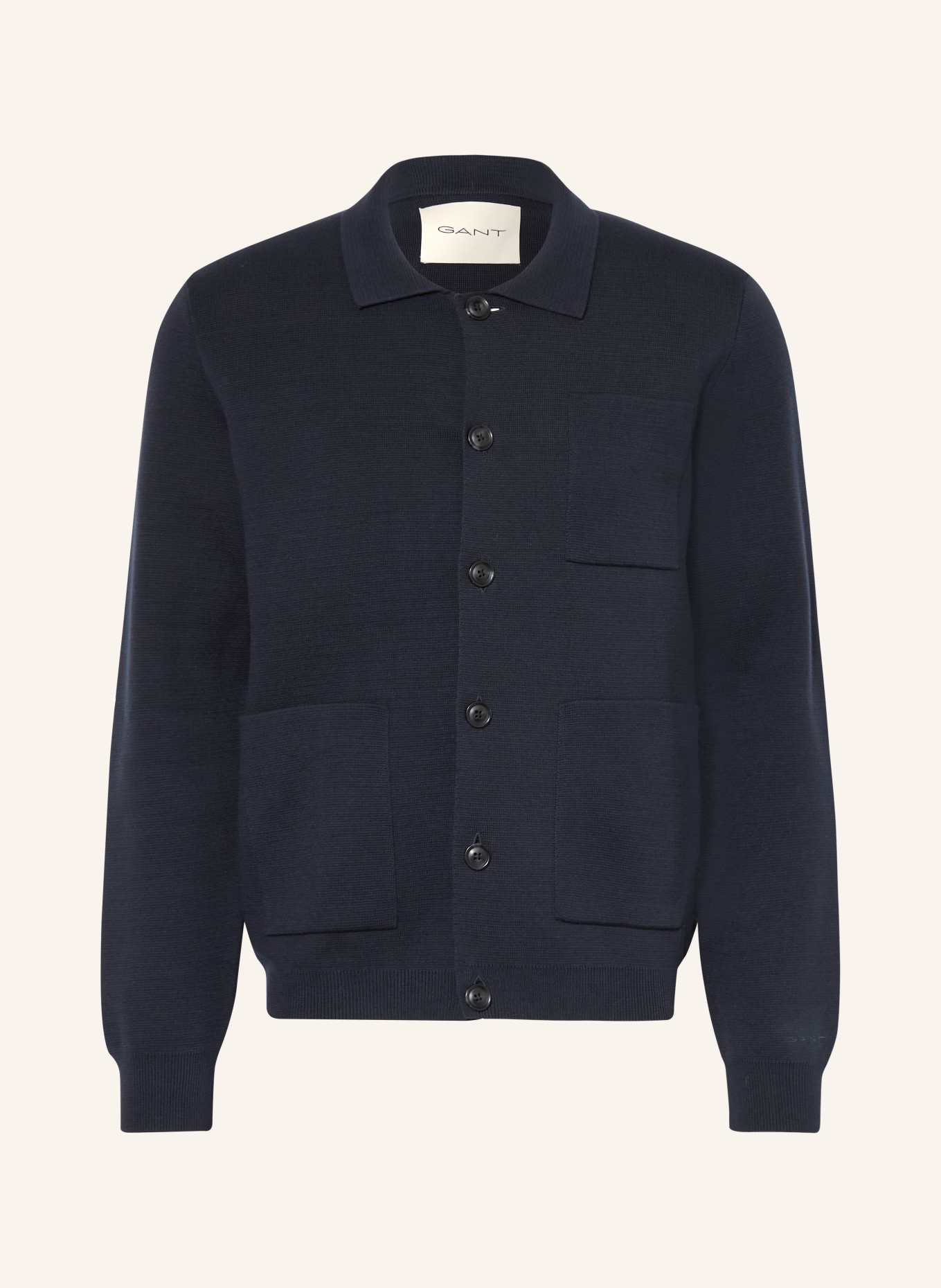 GANT Knitted overshirt: DARK BLUE