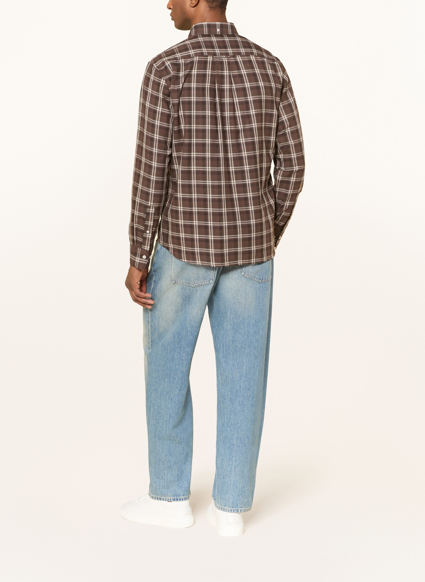 GANT Overhemd Regular Fit: TAUPE / BRUIN