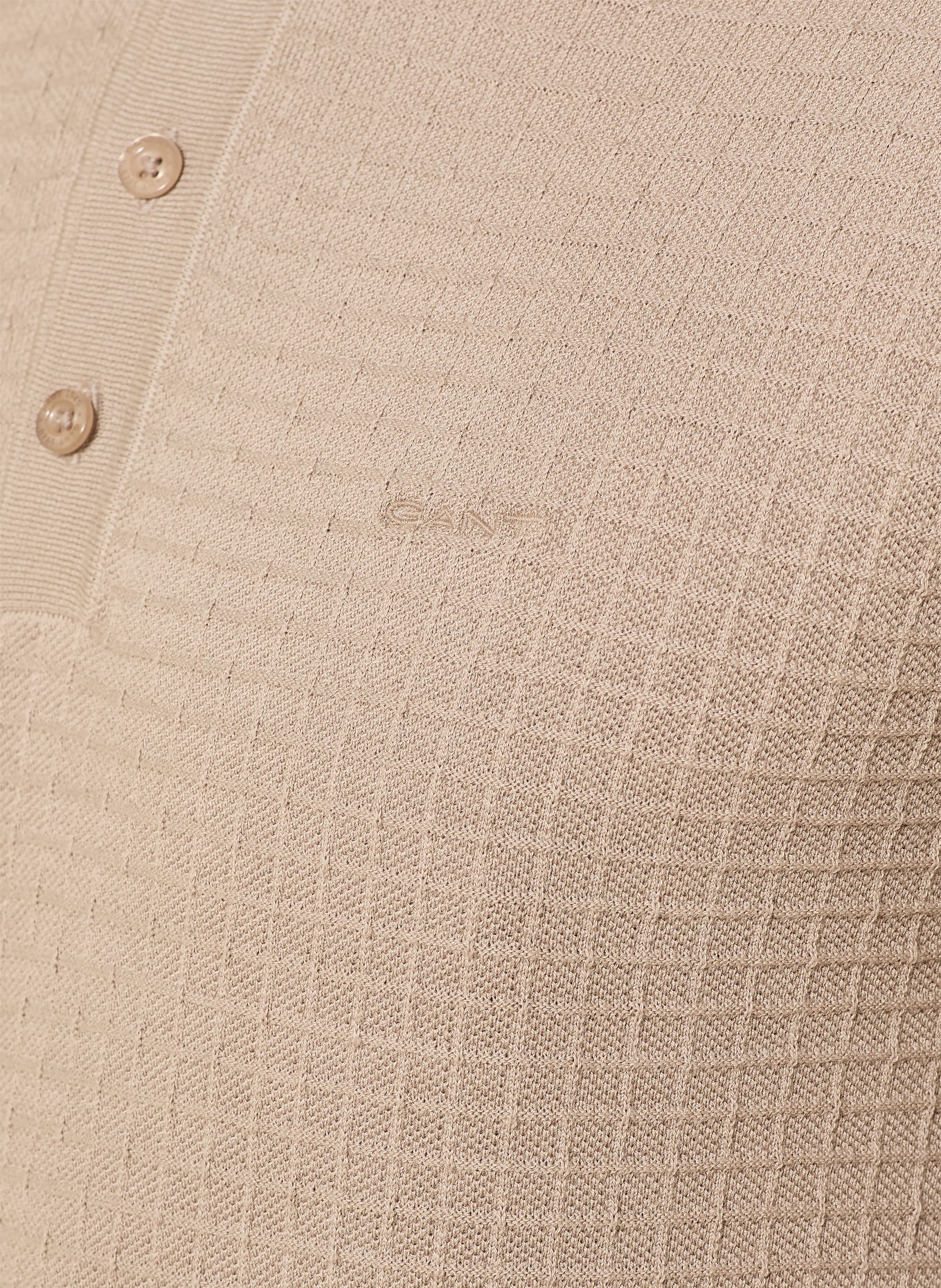GANT Strick-Poloshirt: TAUPE