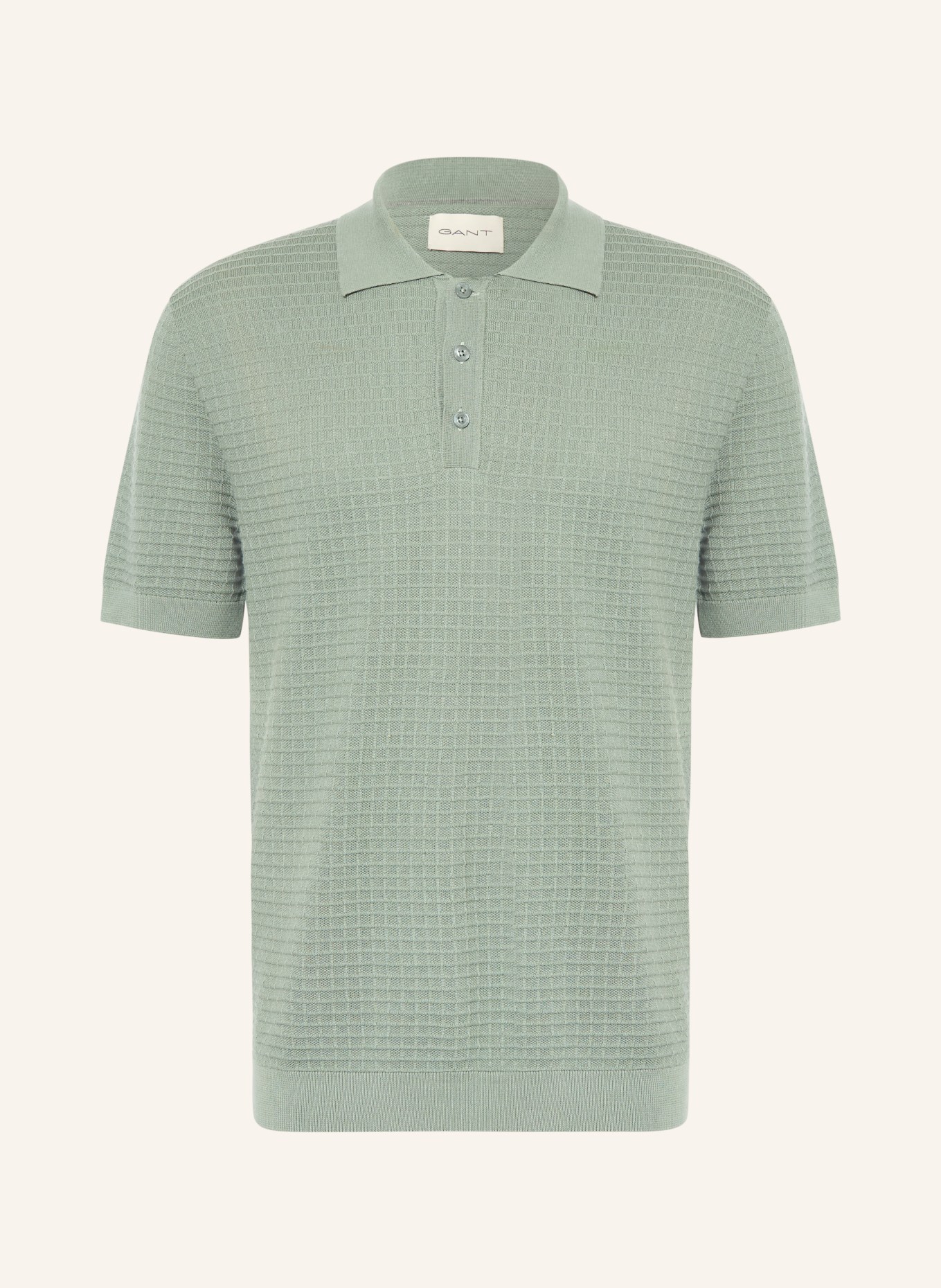 GANT Gebreid poloshirt: MINT
