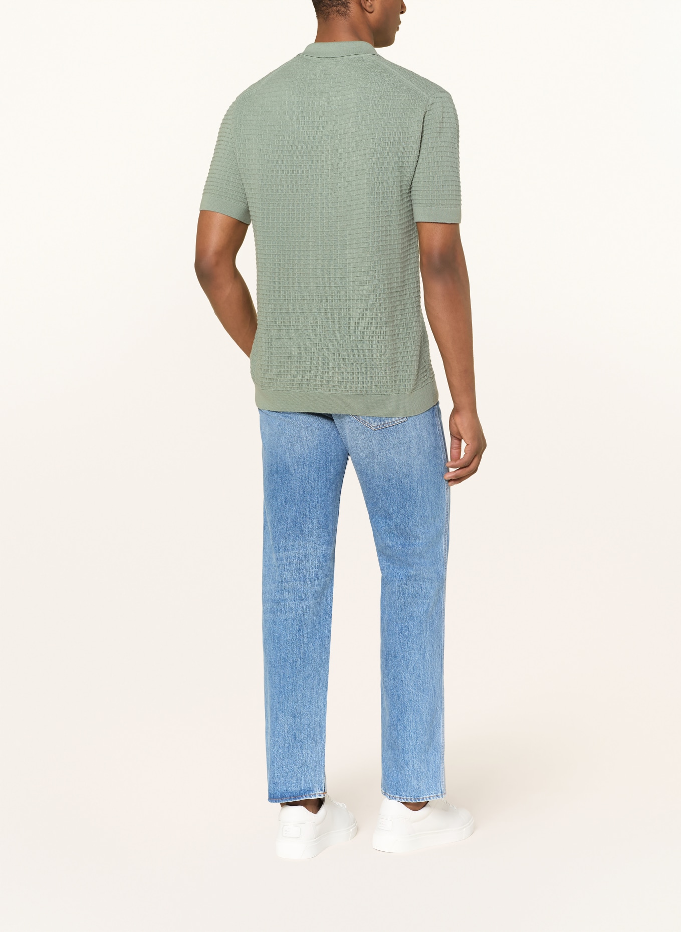 GANT Gebreid poloshirt: MINT