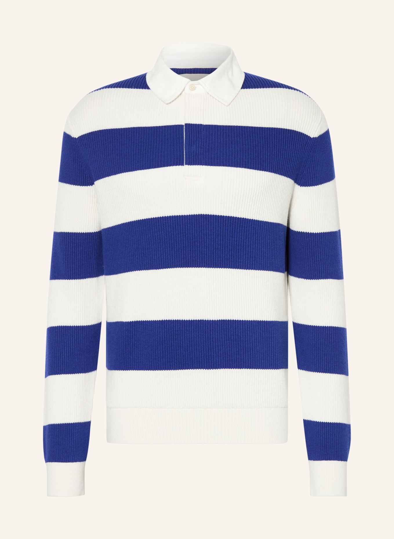 GANT rugbyshirt: WIT / BLAUW