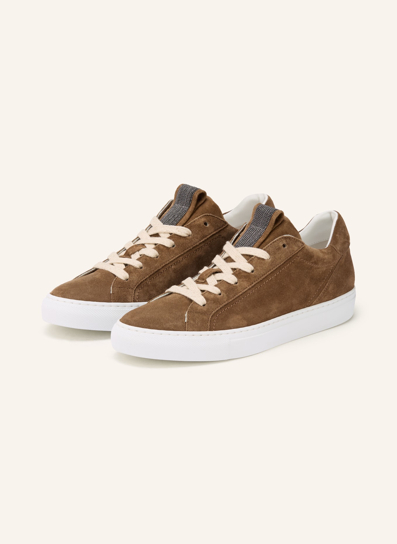 BRUNELLO CUCINELLI Sneaker PAIR OF SNEAKERS mit Schmucksteinen: BRAUN
