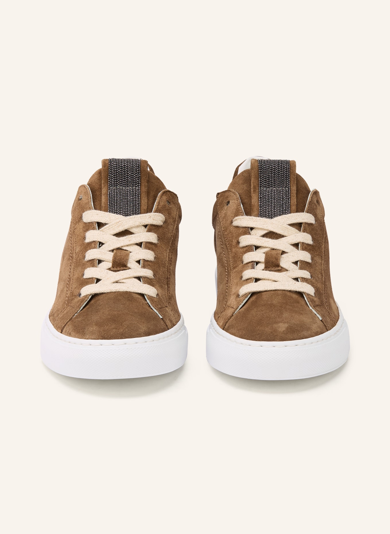BRUNELLO CUCINELLI Sneaker PAIR OF SNEAKERS mit Schmucksteinen: BRAUN