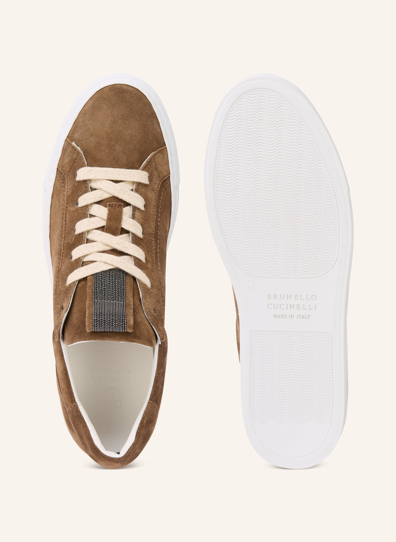 BRUNELLO CUCINELLI Sneaker PAIR OF SNEAKERS mit Schmucksteinen: BRAUN