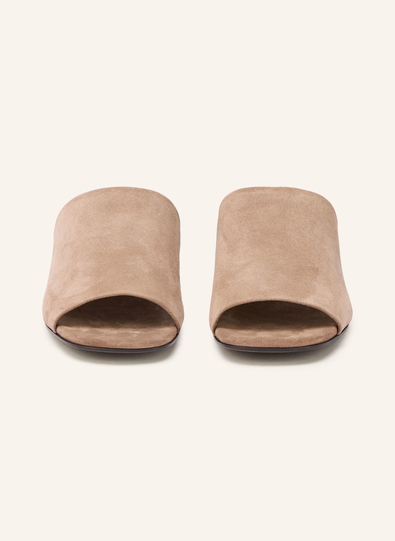 BRUNELLO CUCINELLI Pantoletten mit Schmuckperlen: CAMEL