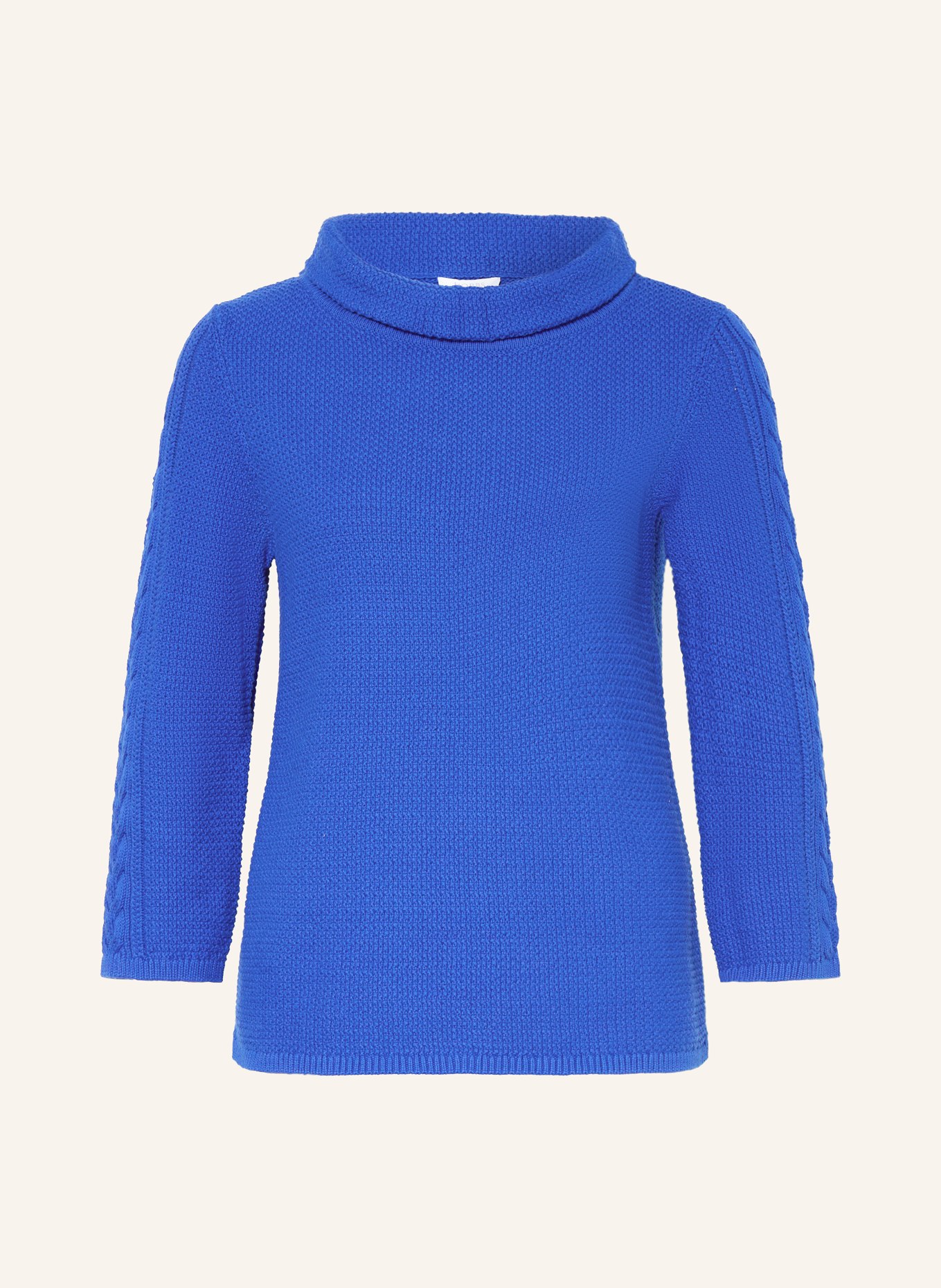 HOBBS CAMILLA turtleneck sweater with 3/4 sleeves: BLUE